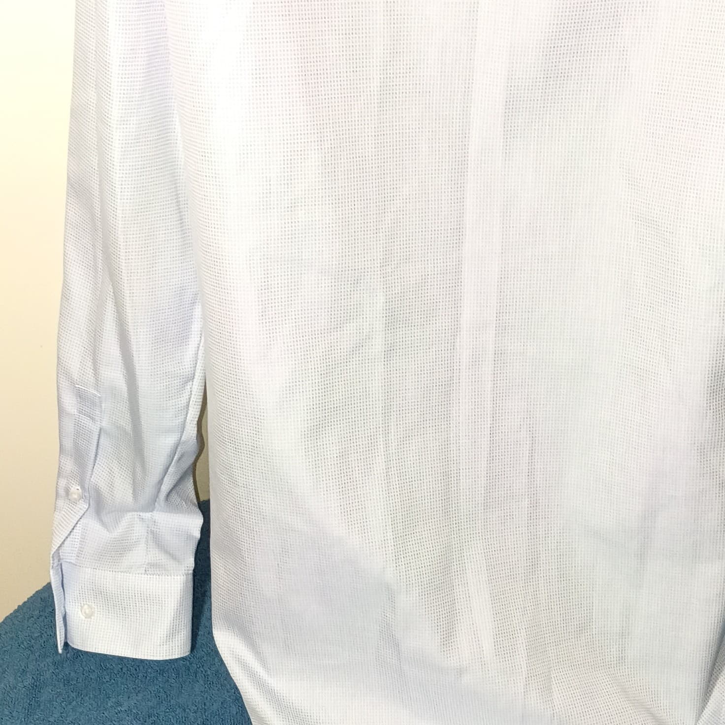Calvin Klein Slim Performance Non-Iron Button Up Blue Men Large - Thumbnail 12