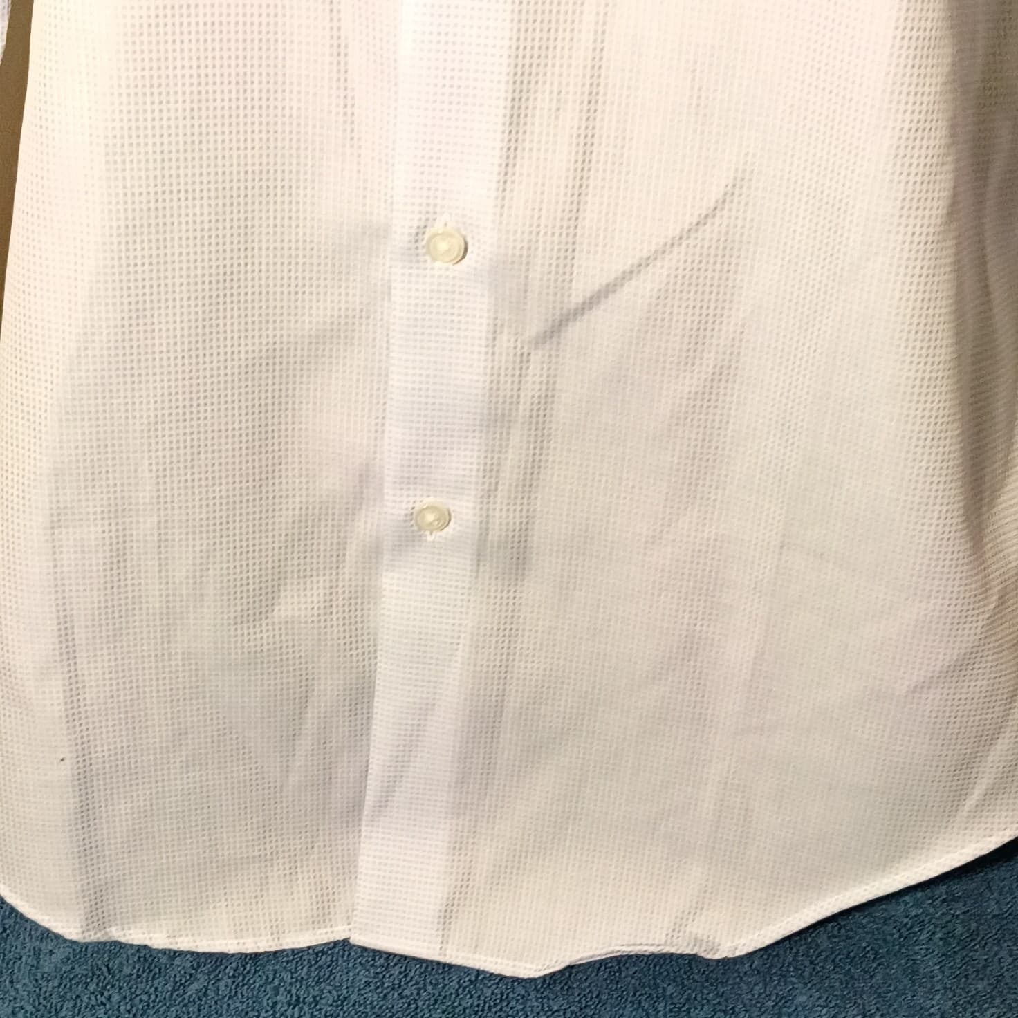 Calvin Klein Slim Performance Non-Iron Button Up Blue Men Large - Thumbnail 7