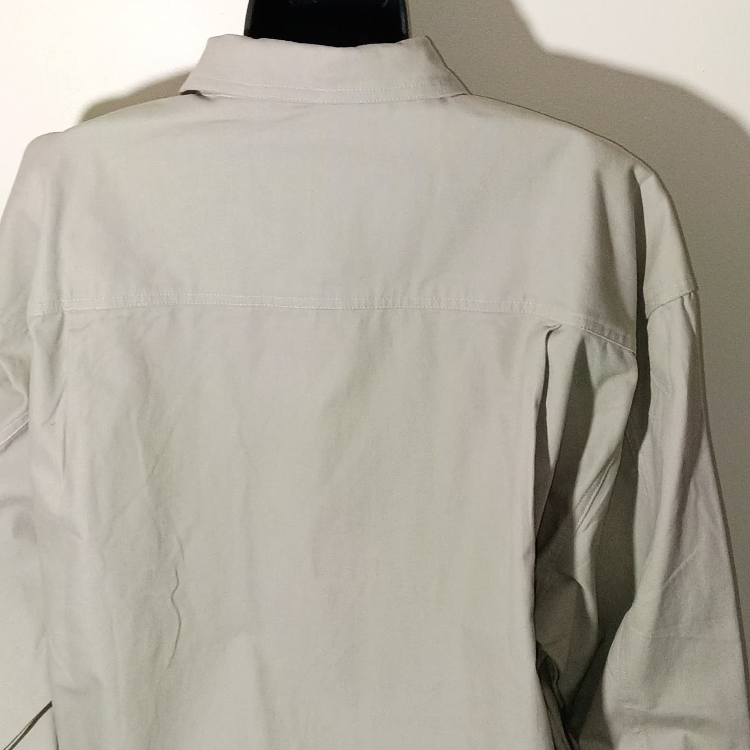 Vintage Marlboro Button Shirt Men 2XL Khaki Tan Safari Ranch Promo Pocket Work - Thumbnail 10