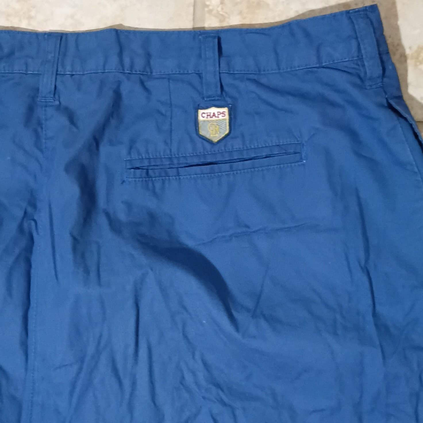 Chaps Ralph Lauren Shorts Mens 40 Blue Pleated Chino Cotton Pockets Summer - Thumbnail 9