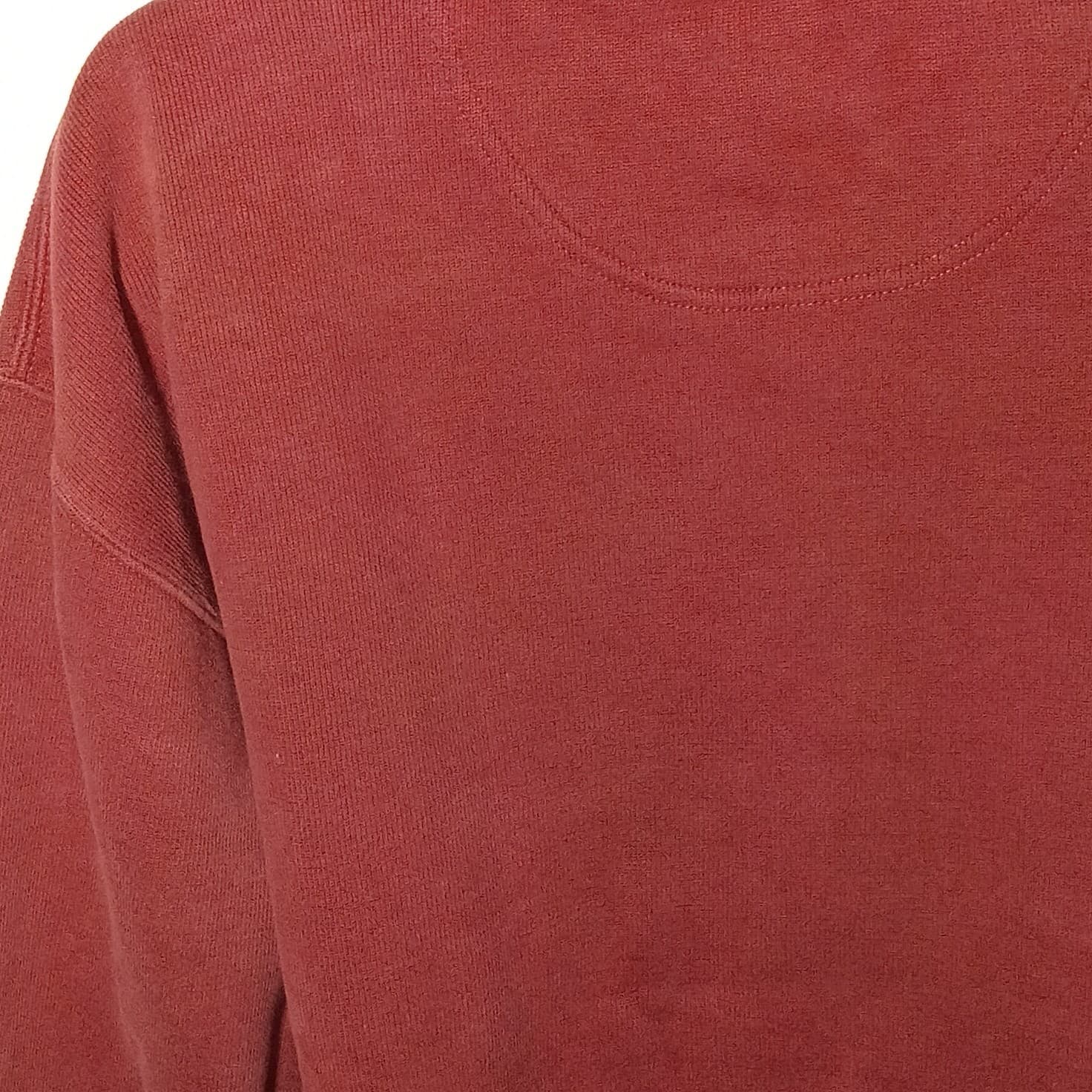 Orvis Vintage Shirt Medium 1/4 Button Pullover Red Knit Sweate Size Large - Thumbnail 14