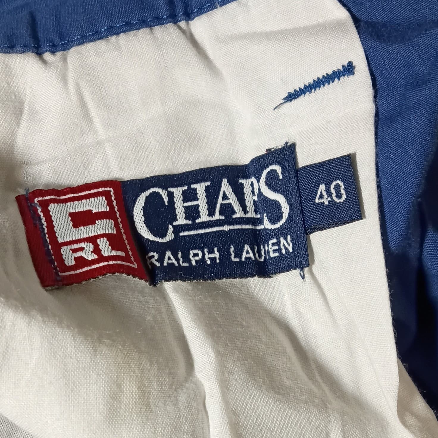 Chaps Ralph Lauren Shorts Mens 40 Blue Pleated Chino Cotton Pockets Summer - Thumbnail 3