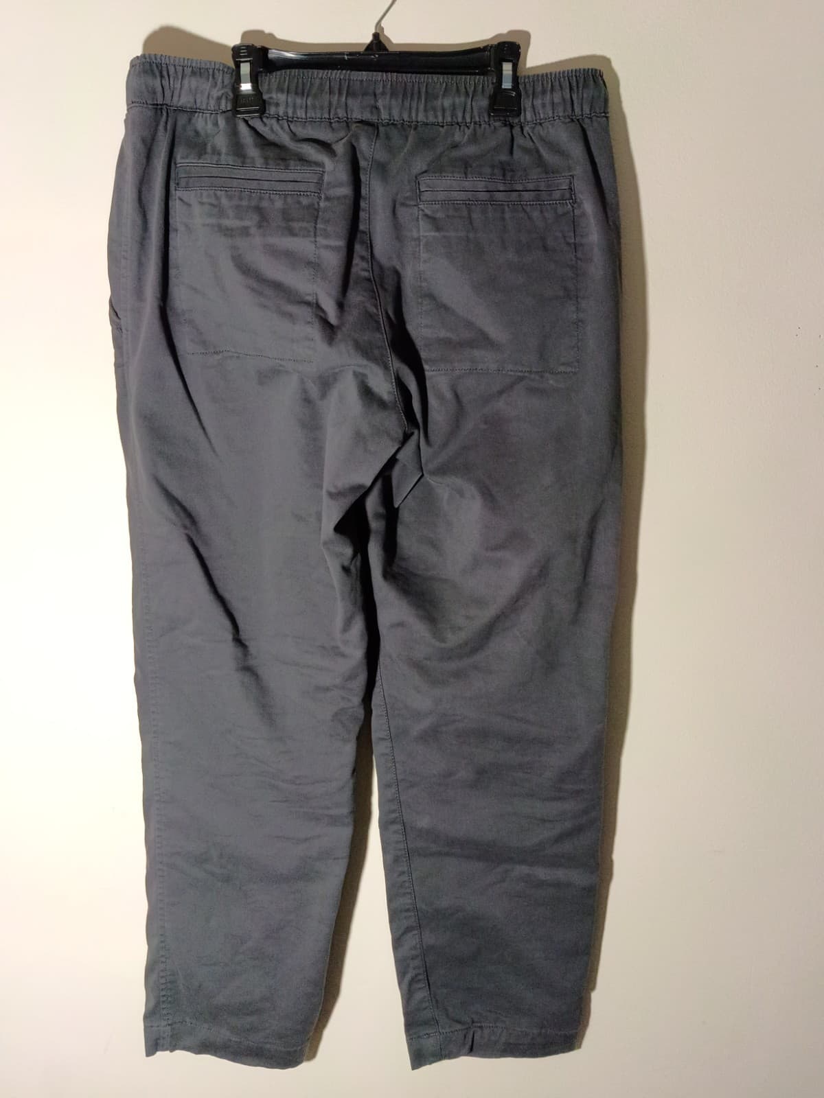 LL Bean BeanFlex Pants Mens M x 30" Gray Standard Fit Straight Drawstring Khaki - Thumbnail 4