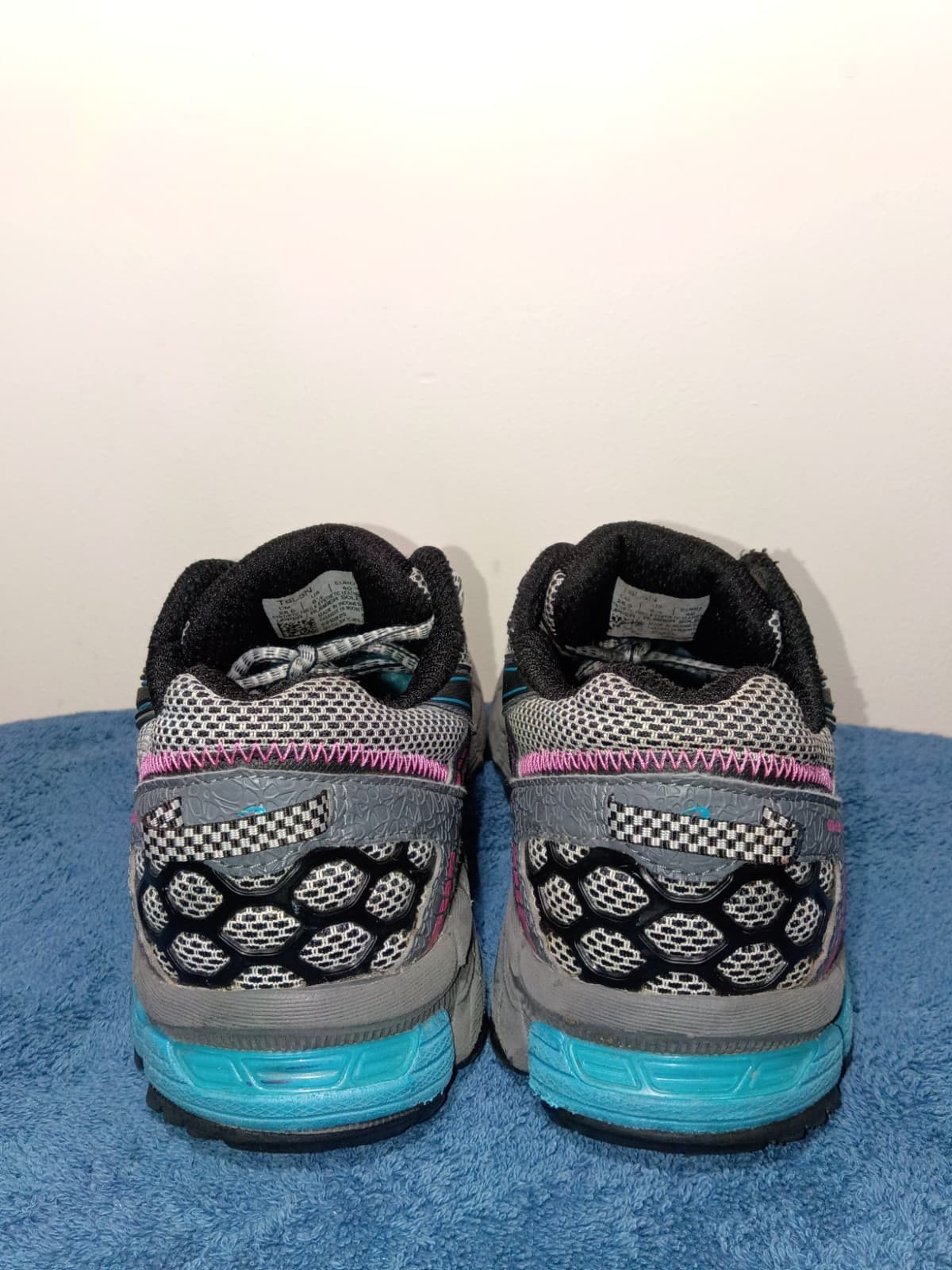 Asics Gel Kahana 8 Women Size 8.5 Shoes Gray Blue Pink Running Sneakers T6L5N - Thumbnail 4