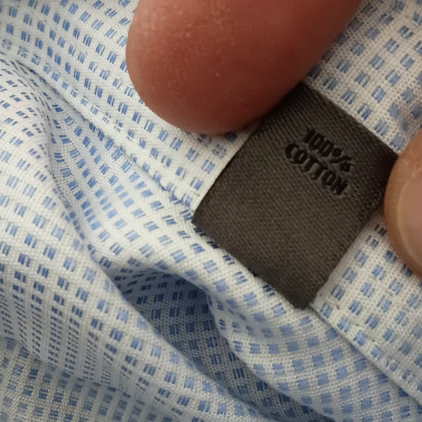 Calvin Klein Slim Performance Non-Iron Button Up Blue Men Large - Thumbnail 18