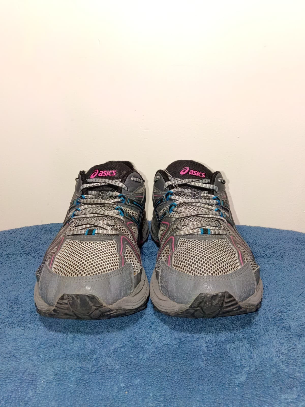 Asics Gel Kahana 8 Women Size 8.5 Shoes Gray Blue Pink Running Sneakers T6L5N - Thumbnail 2