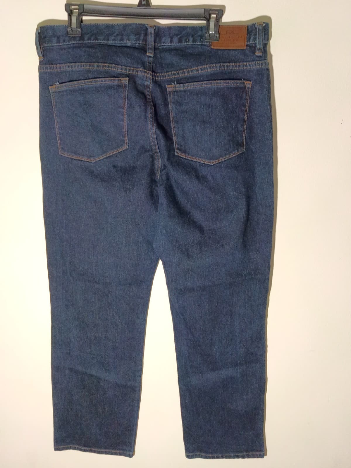 LRL Lauren Ralph Womens Blue Denim Dark Wash Jeans Size 14 (17x27 1/2) - Thumbnail 4