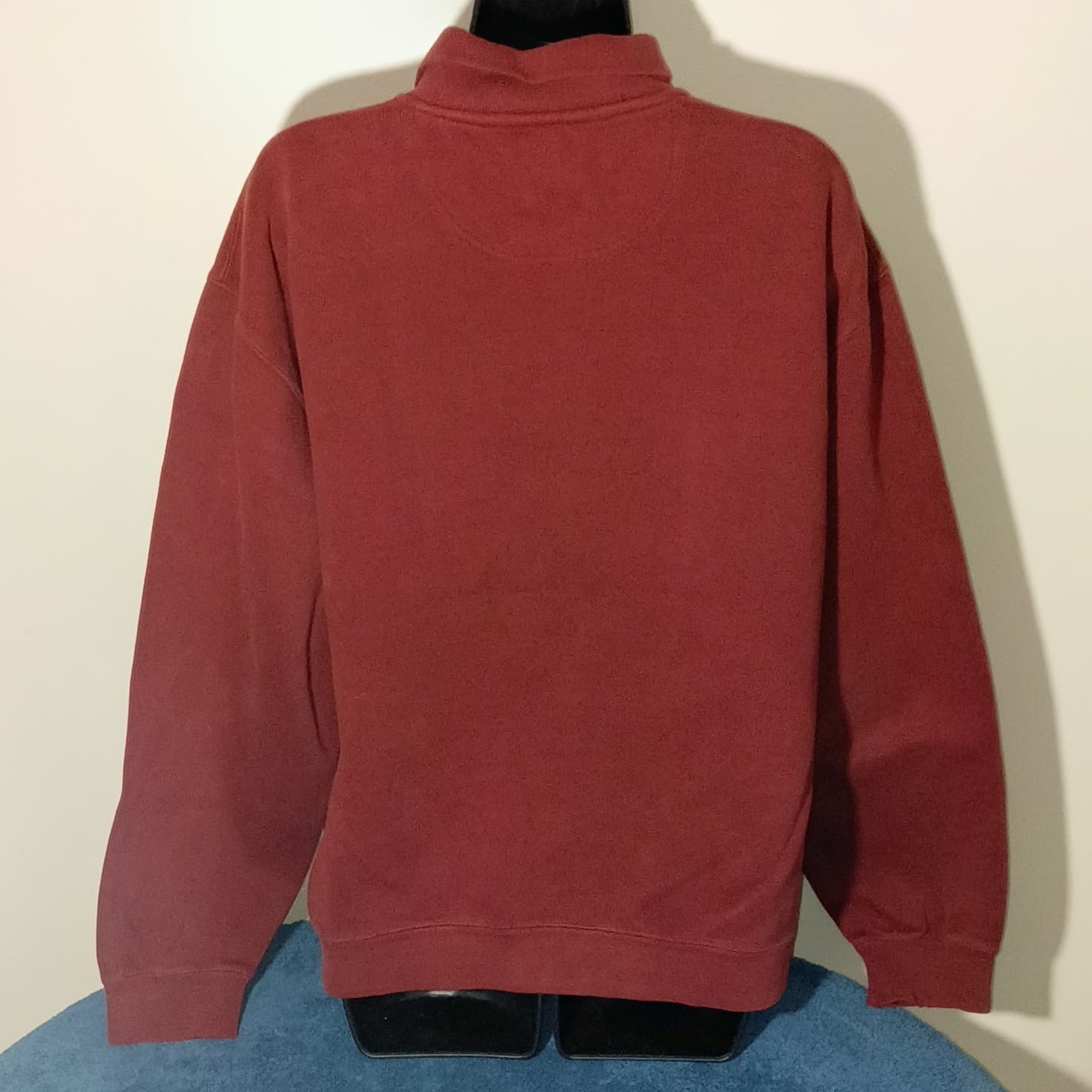 Orvis Vintage Shirt Medium 1/4 Button Pullover Red Knit Sweate Size Large - Thumbnail 9