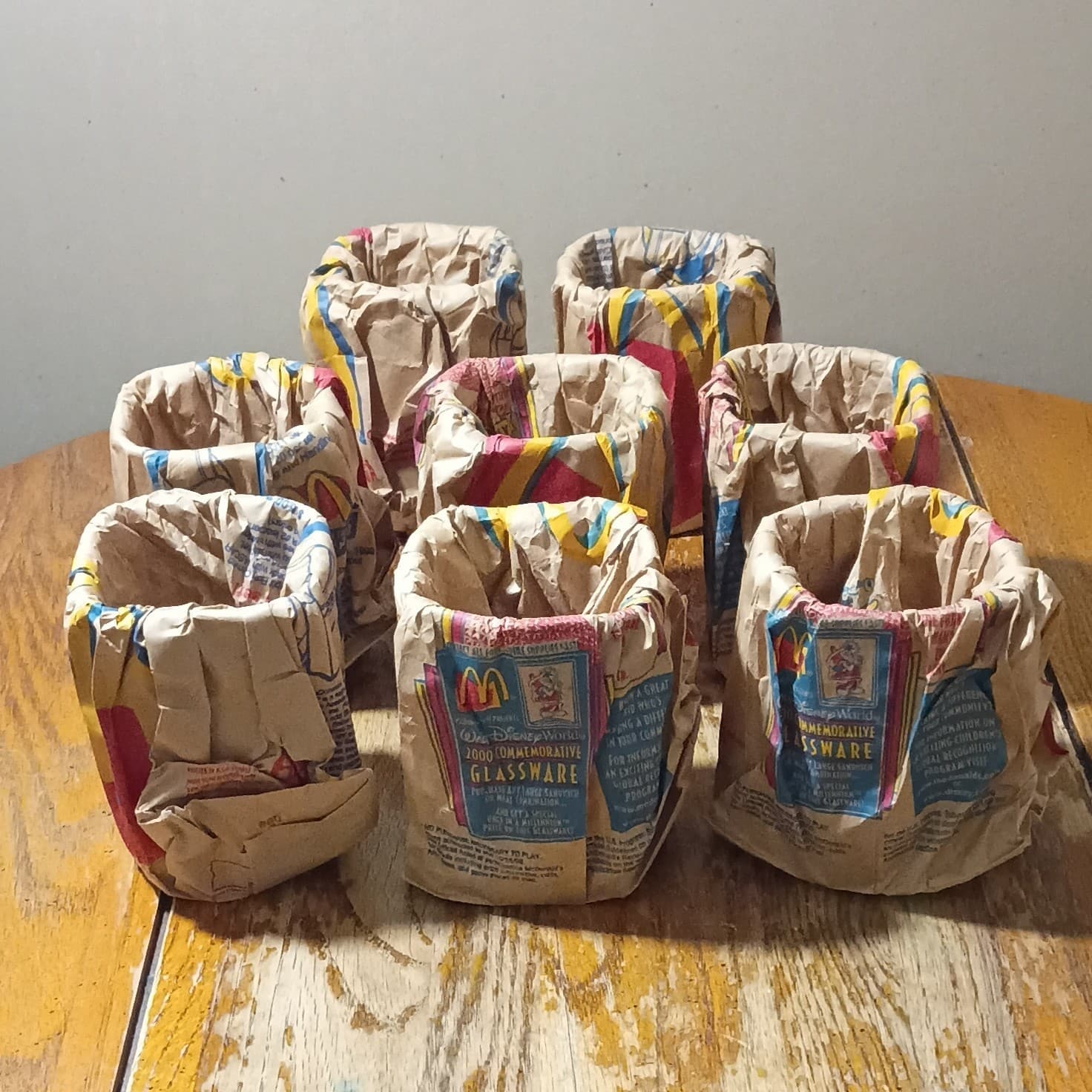 Antique 2000 Walt Disney World McDonalds Disney Glasses Cups Mickey VTG Set of 8 - Thumbnail 9