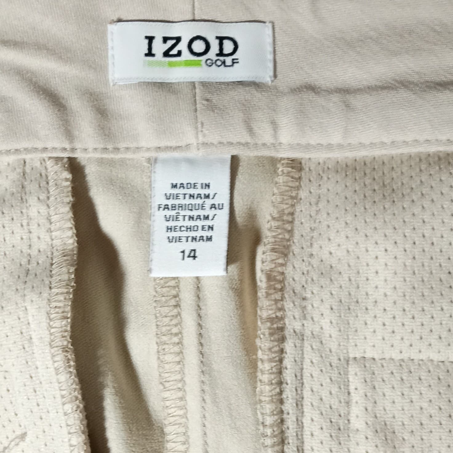 IZOD women's golf shorts light tan size 14 34 waist - Thumbnail 15