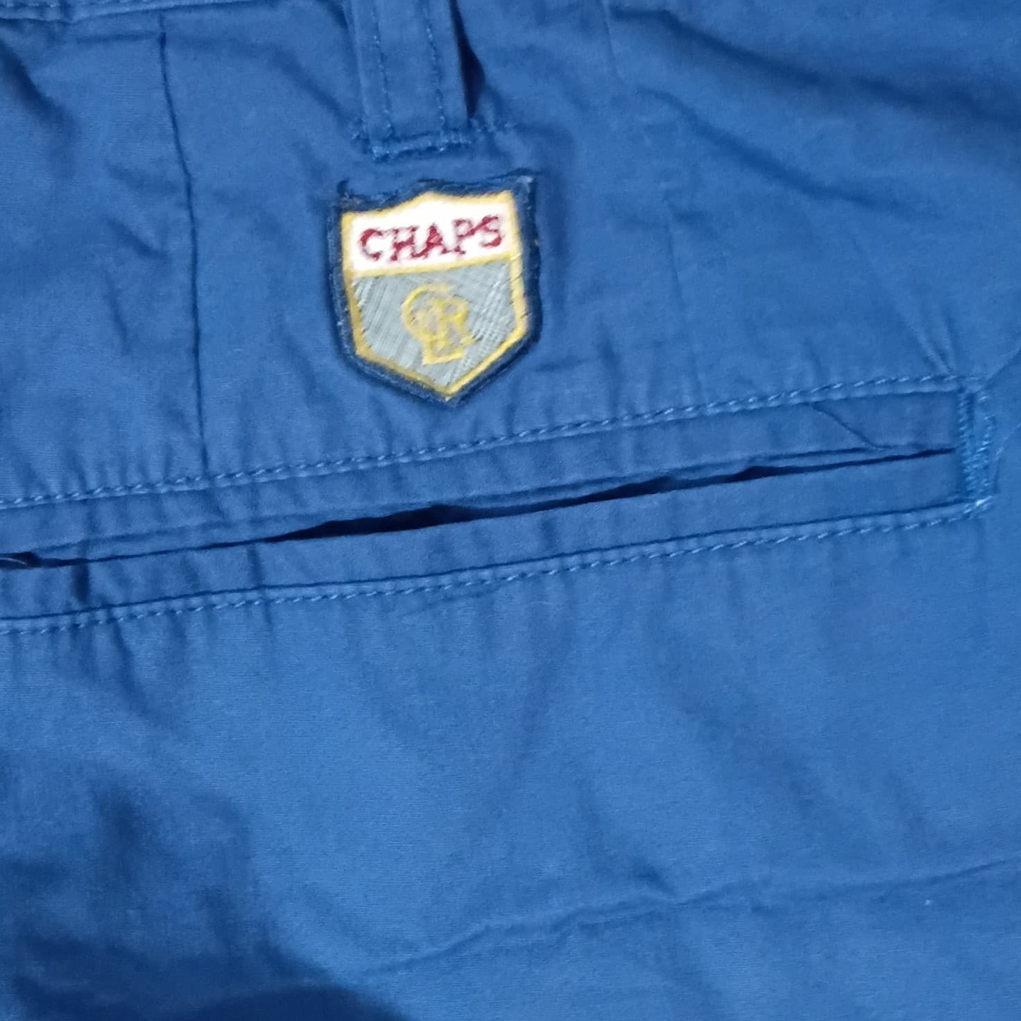 Chaps Ralph Lauren Shorts Mens 40 Blue Pleated Chino Cotton Pockets Summer - Thumbnail 13