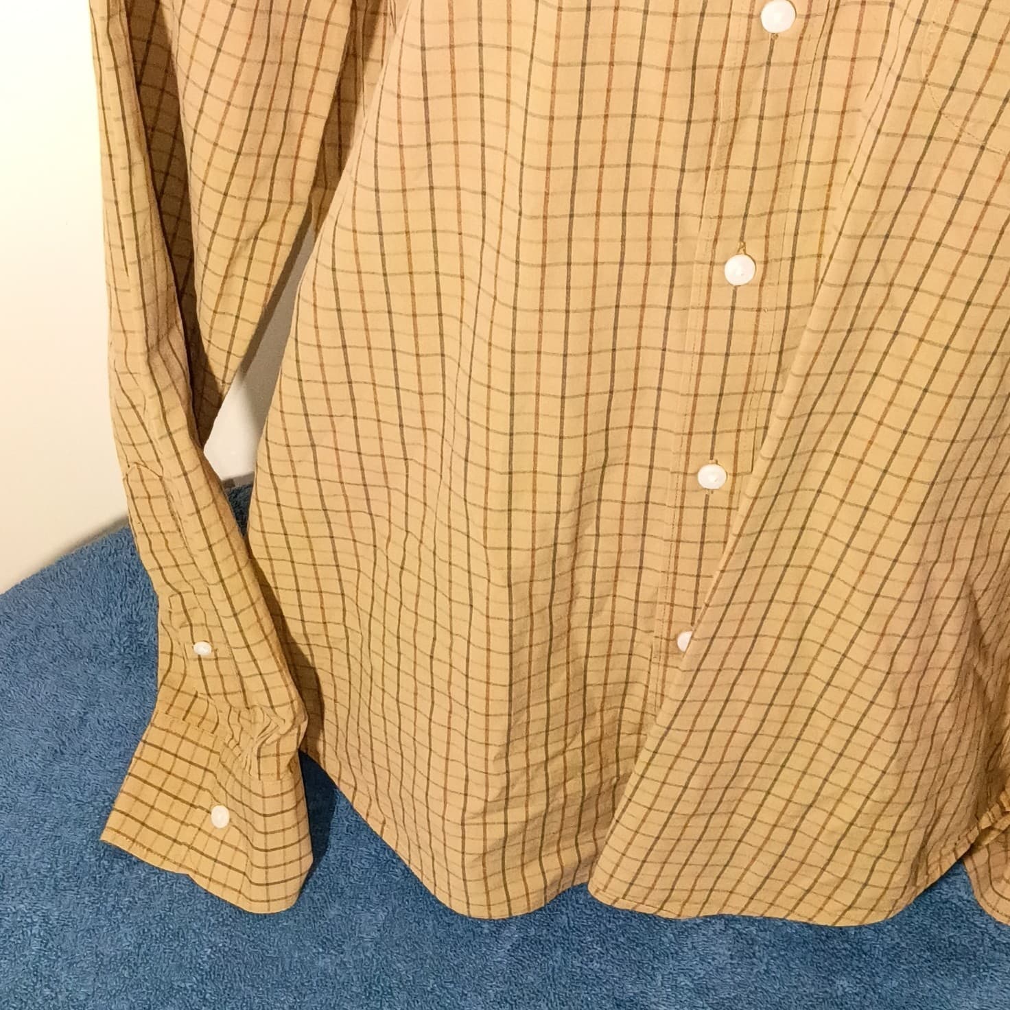 J.Crew Slim Fit Flex Oxford Brown Checkered Button Down Shirt Size large - Thumbnail 5