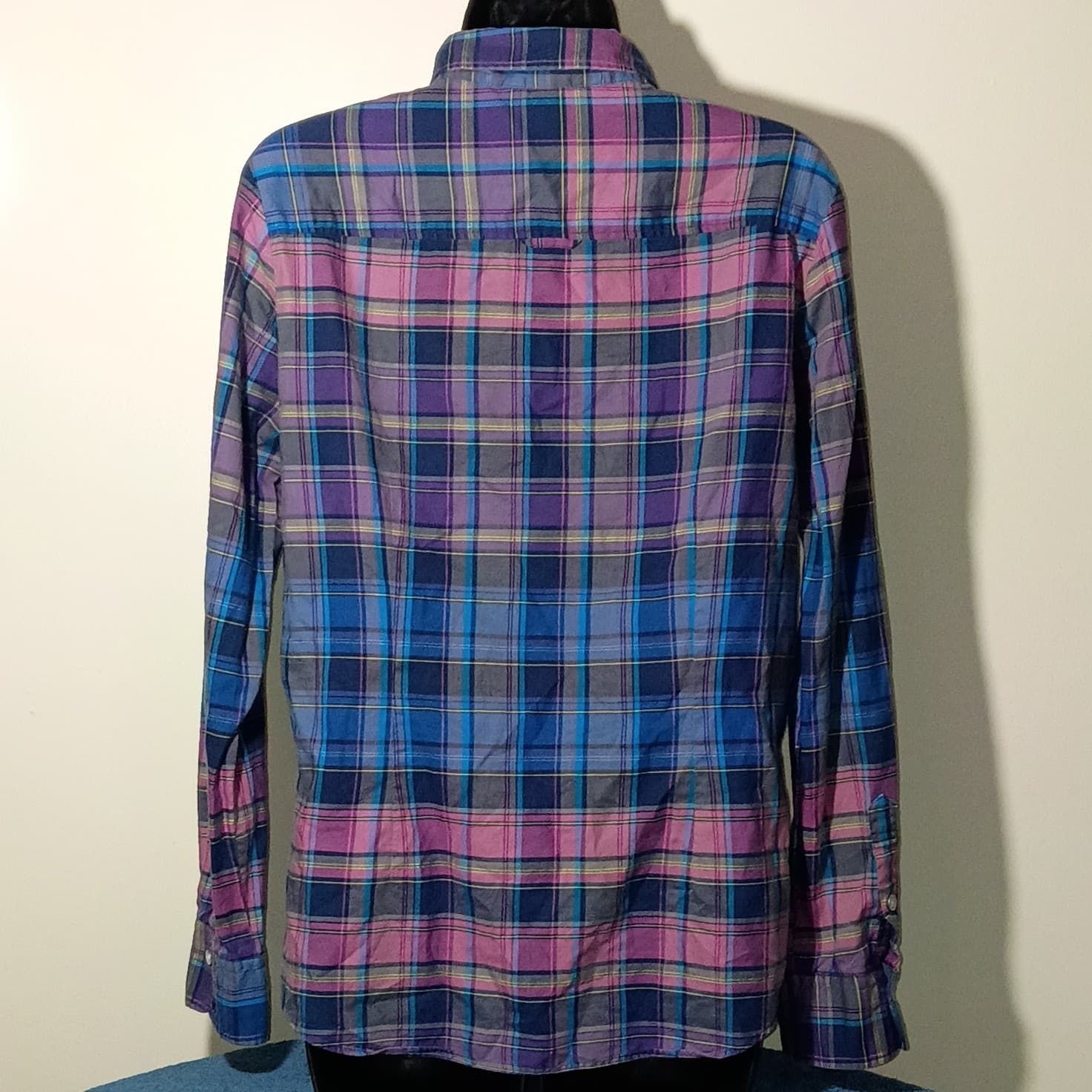 Brooks Brothers Red Fleece Plaid Button Up Cotton Shirt Pink Purple Blue Size 10 - Thumbnail 7