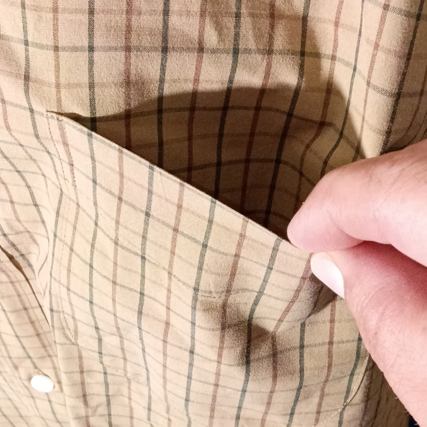J.Crew Slim Fit Flex Oxford Brown Checkered Button Down Shirt Size large - Thumbnail 7
