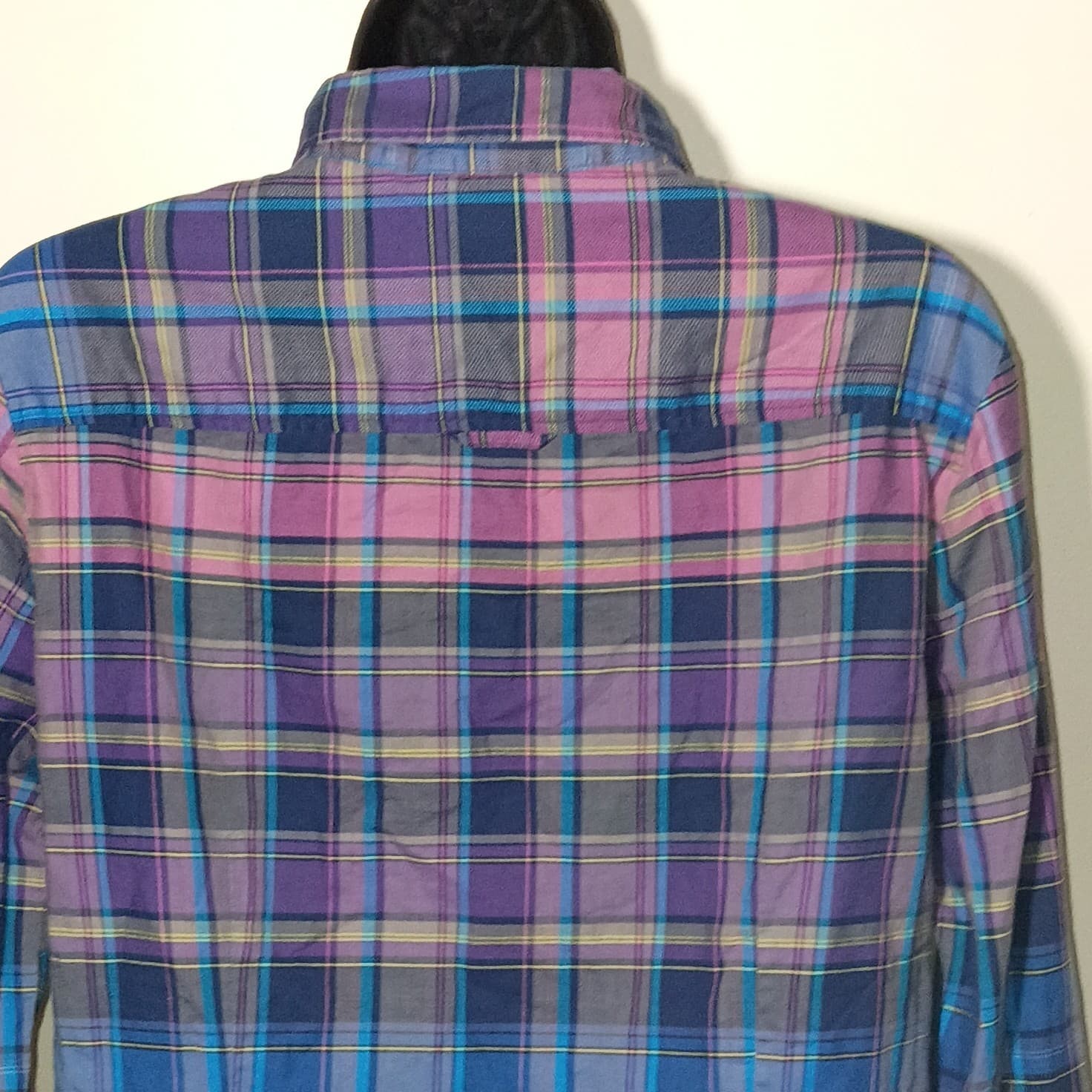 Brooks Brothers Red Fleece Plaid Button Up Cotton Shirt Pink Purple Blue Size 10 - Thumbnail 8
