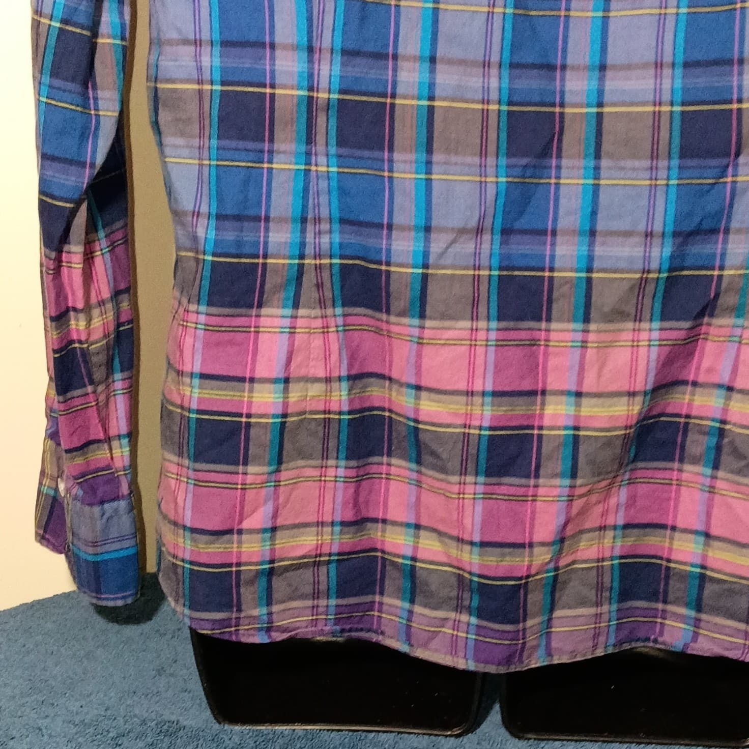 Brooks Brothers Red Fleece Plaid Button Up Cotton Shirt Pink Purple Blue Size 10 - Thumbnail 10