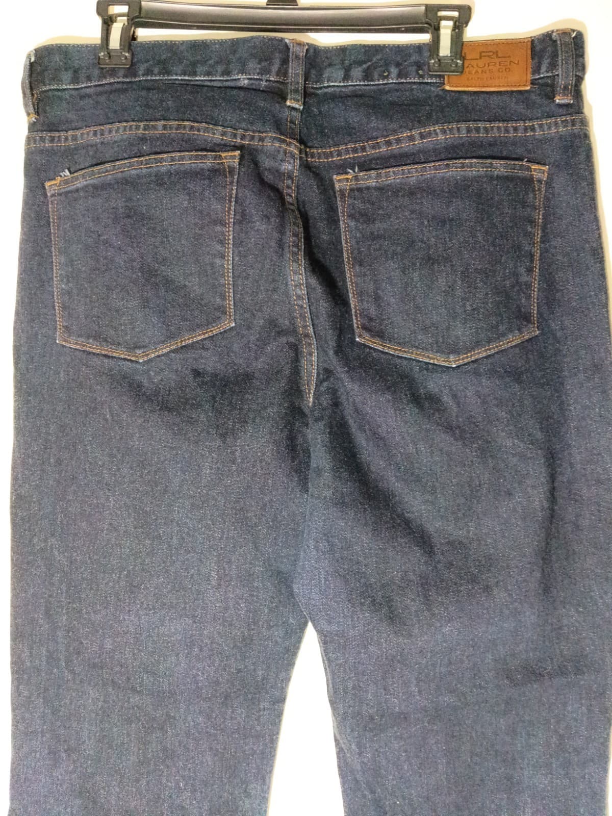 LRL Lauren Ralph Womens Blue Denim Dark Wash Jeans Size 14 (17x27 1/2) - Thumbnail 6