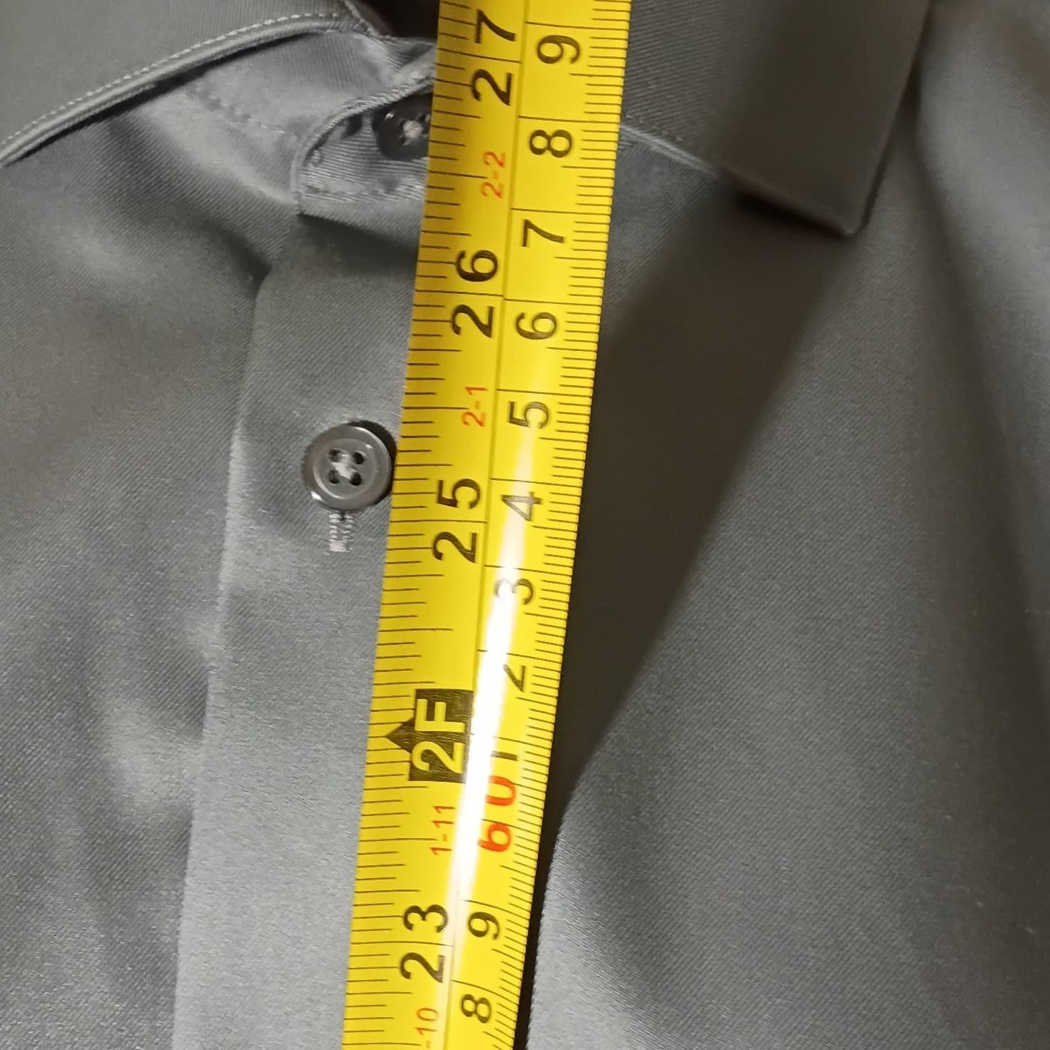 CALVIN KLEIN Size 16-32/33 GRAY SLIM FIT NON-IRON MEN BUTTON UP SHIRT ARC - Thumbnail 3