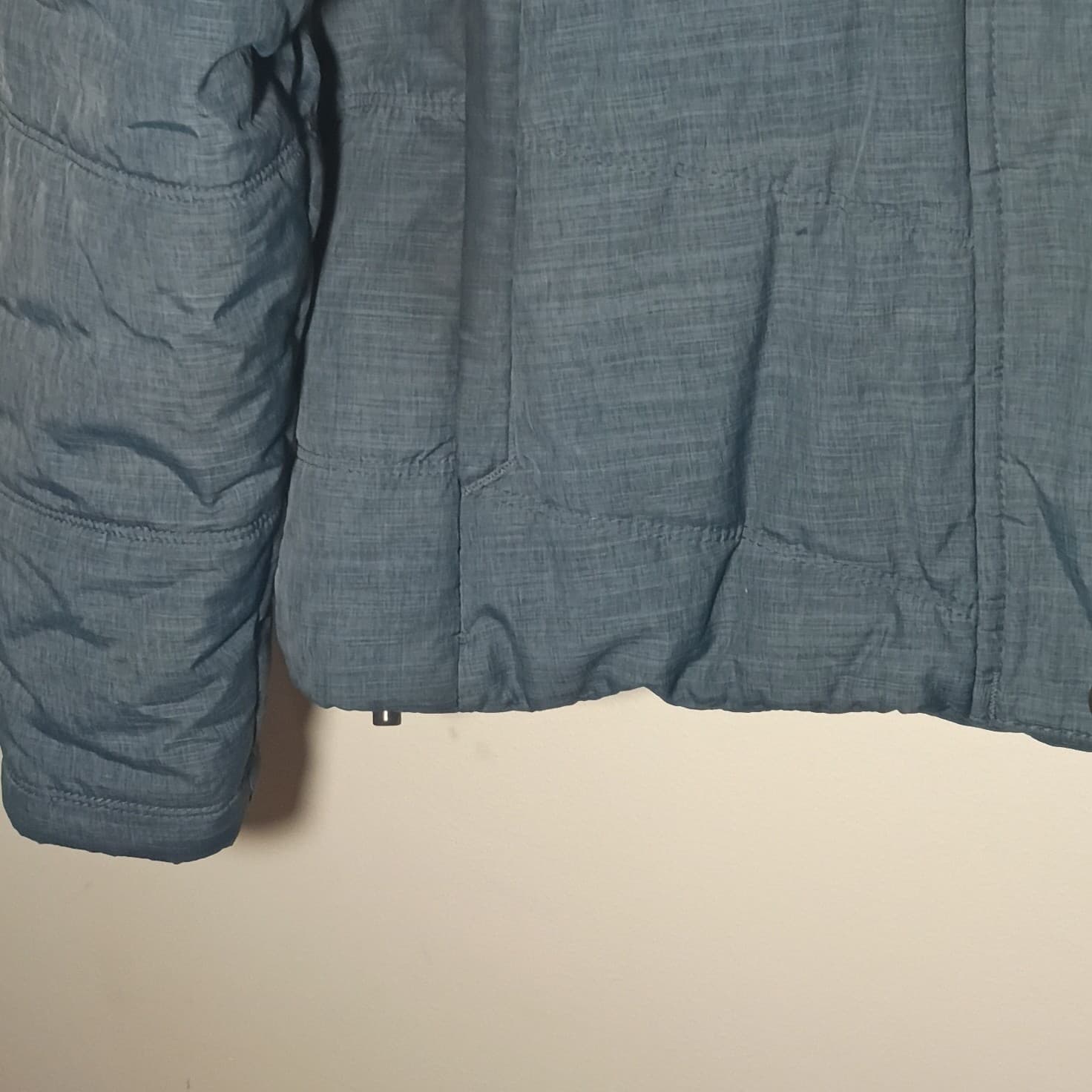 Columbia Blue Heathered Insulated Puffer Jacket Hooded Gorpcore Size XS - Thumbnail 7