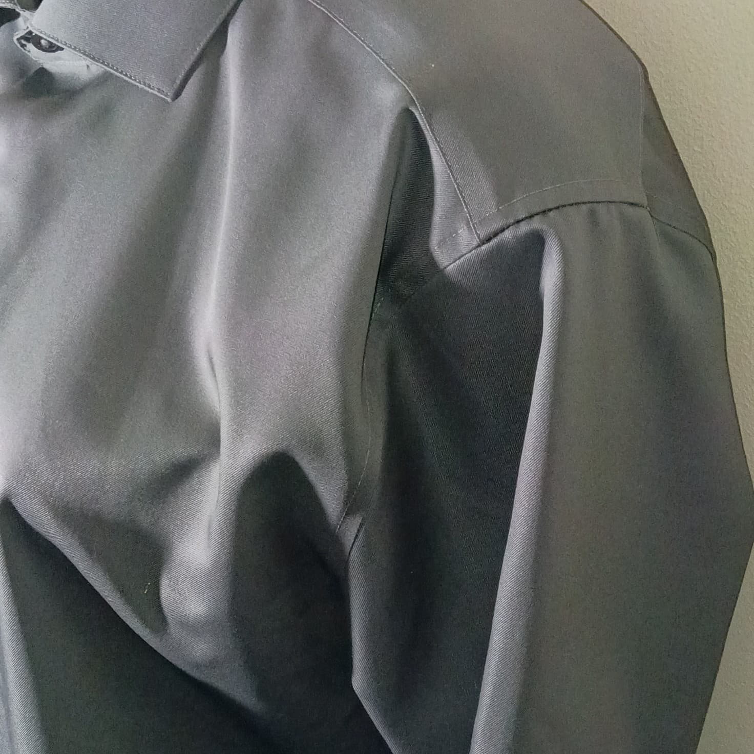 CALVIN KLEIN Size 16-32/33 GRAY SLIM FIT NON-IRON MEN BUTTON UP SHIRT ARC - Thumbnail 7