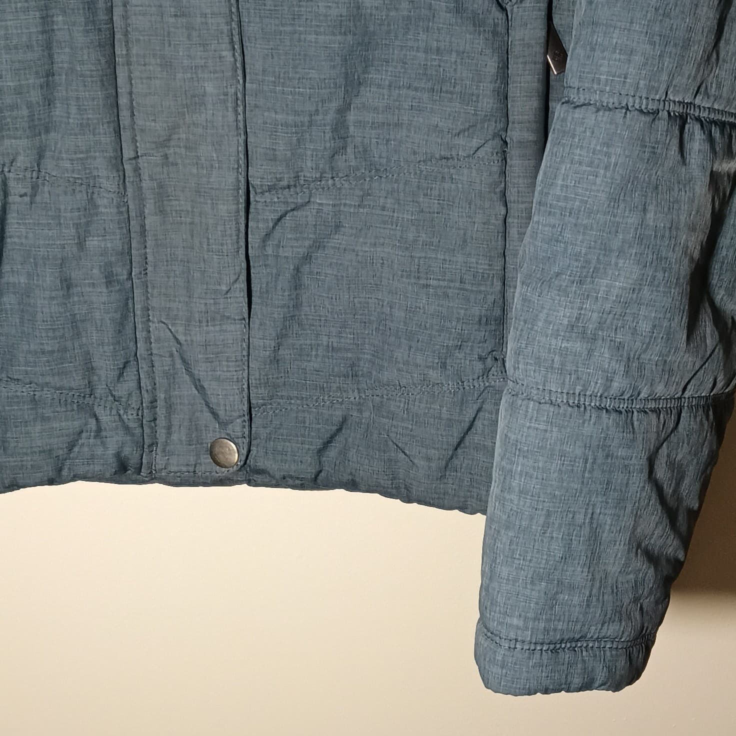 Columbia Blue Heathered Insulated Puffer Jacket Hooded Gorpcore Size XS - Thumbnail 6