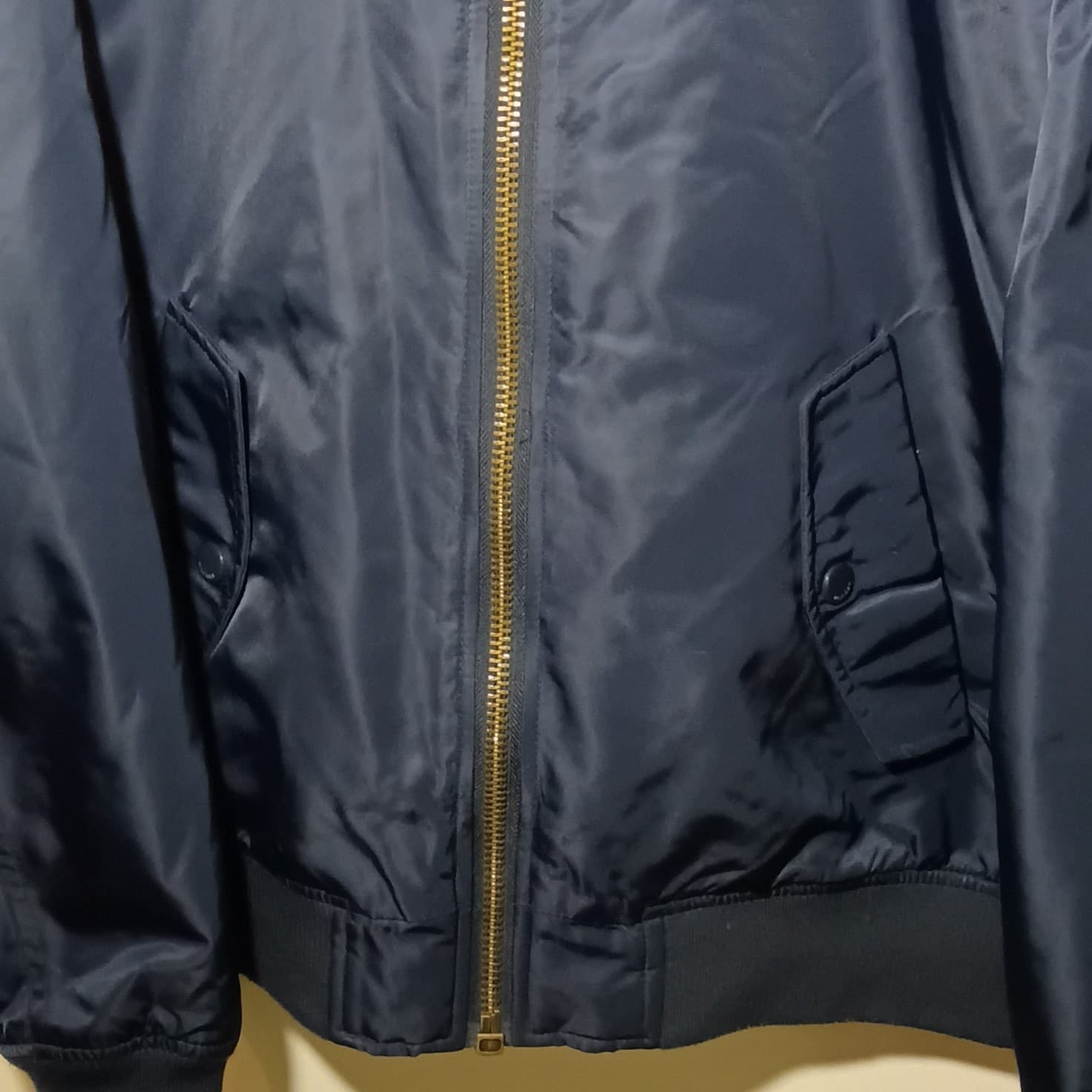 TOMMY HILFIGER REMOVABLE FAUX FUR MENS FULL ZIP BOMBER LOGO JACKET SZ: large - Thumbnail 8