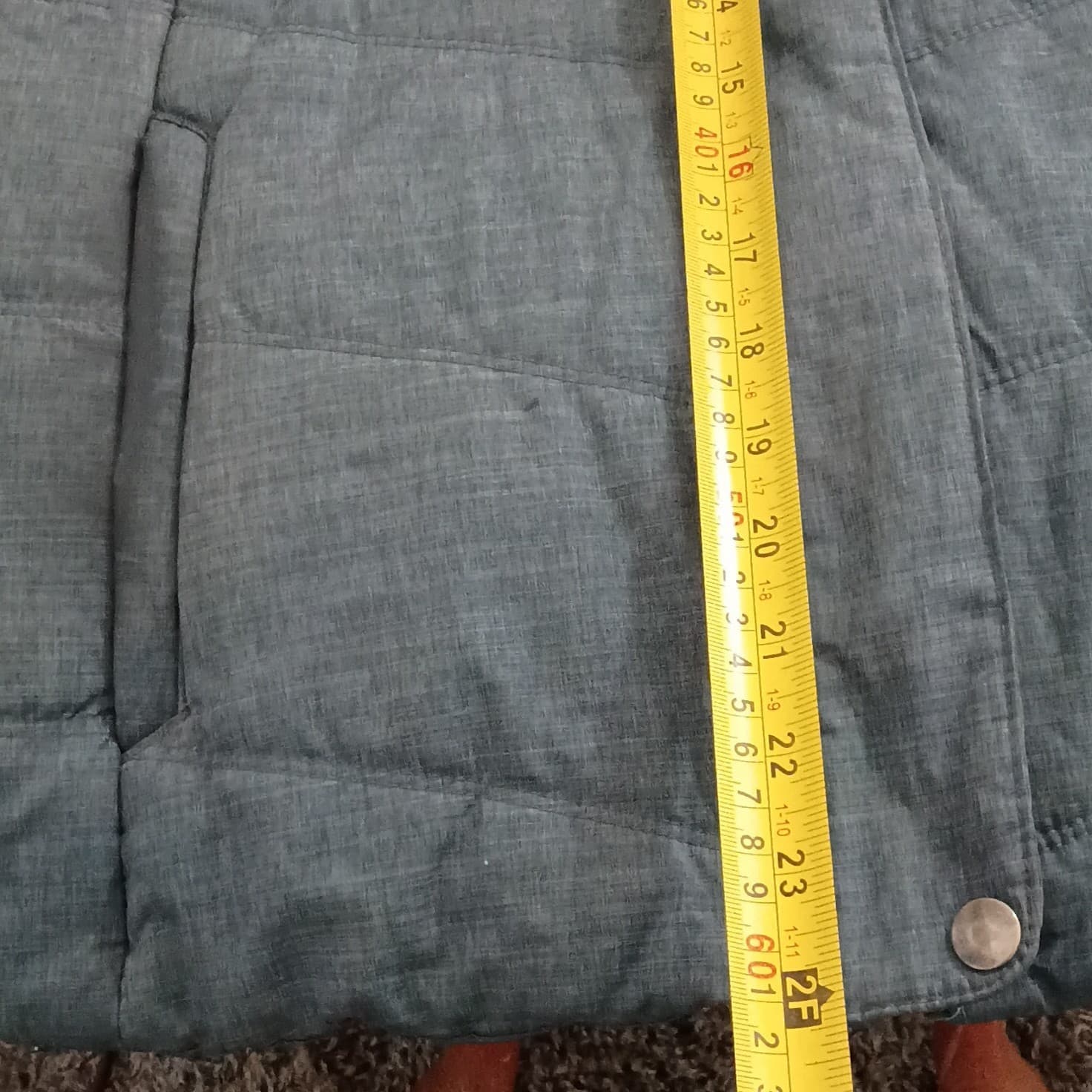Columbia Blue Heathered Insulated Puffer Jacket Hooded Gorpcore Size XS - Thumbnail 18