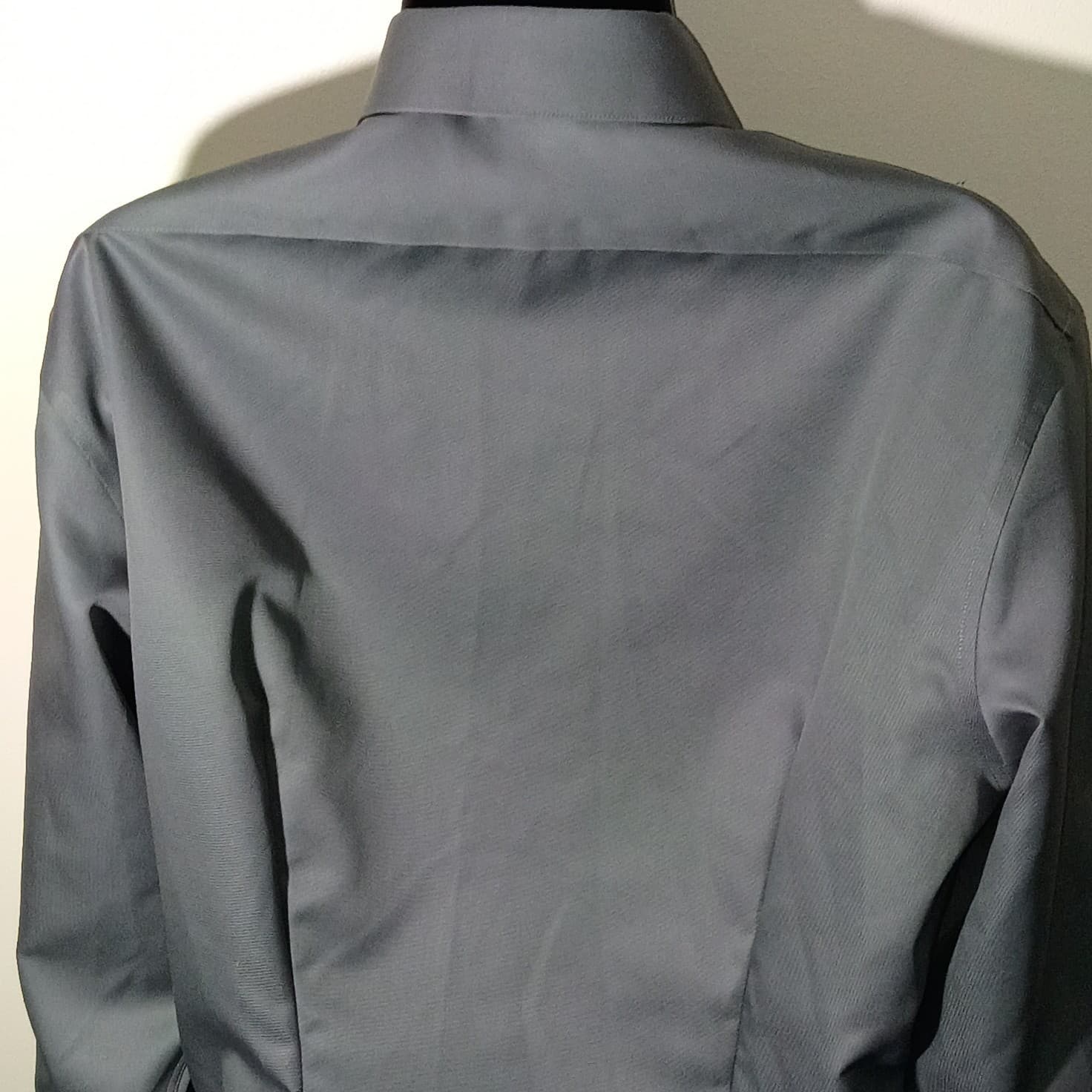 CALVIN KLEIN Size 16-32/33 GRAY SLIM FIT NON-IRON MEN BUTTON UP SHIRT ARC - Thumbnail 13