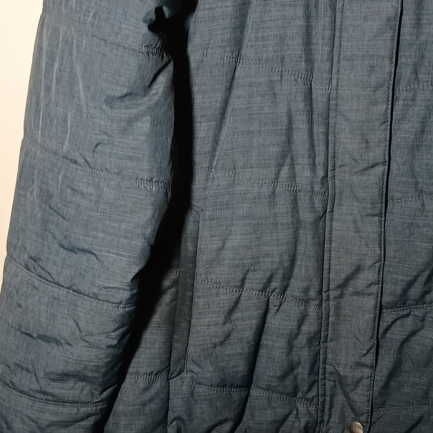 Columbia Blue Heathered Insulated Puffer Jacket Hooded Gorpcore Size XS - Thumbnail 4