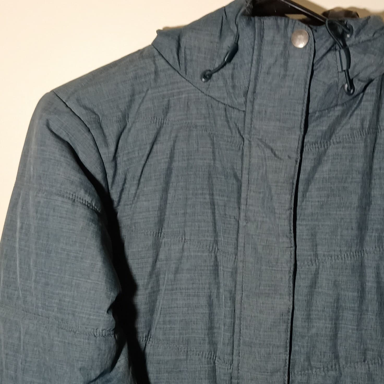 Columbia Blue Heathered Insulated Puffer Jacket Hooded Gorpcore Size XS - Thumbnail 3