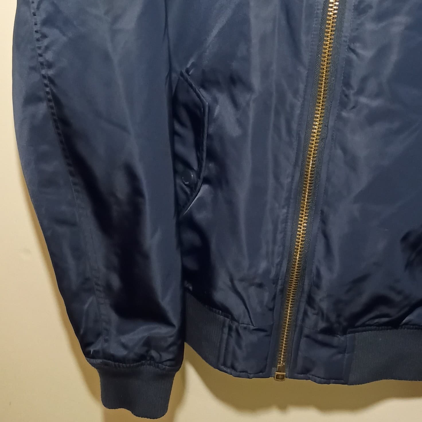TOMMY HILFIGER REMOVABLE FAUX FUR MENS FULL ZIP BOMBER LOGO JACKET SZ: large - Thumbnail 5