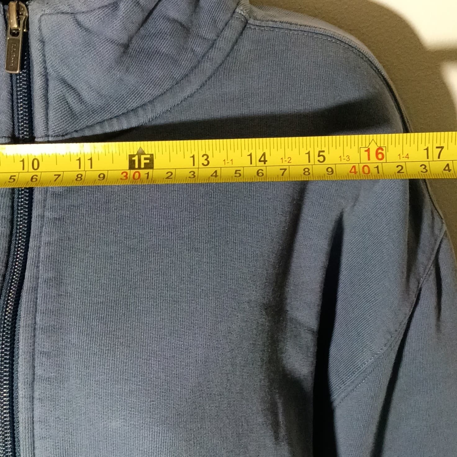 L.L. Bean Men's Size TXL Blue Full Zip Mock Neck Sweatshirt Jacket - Thumbnail 9