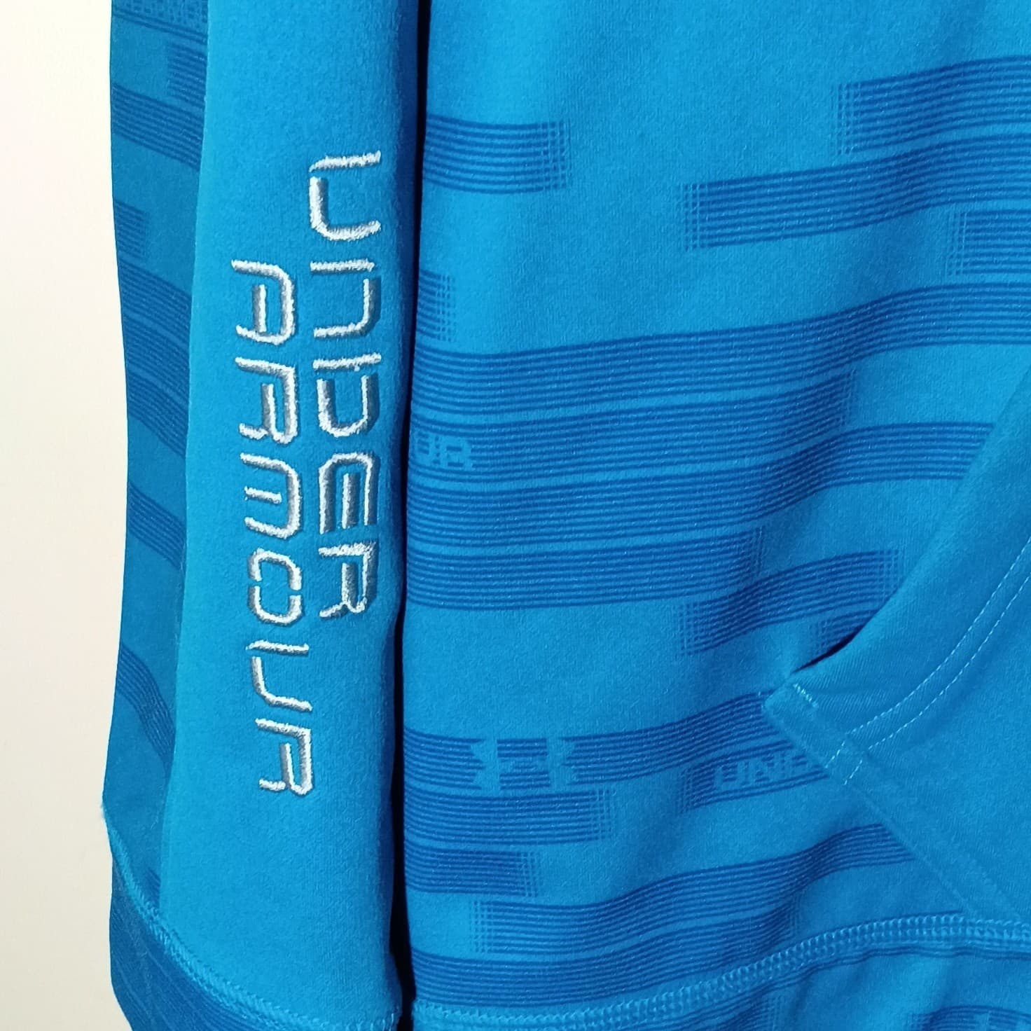 UNDER ARMOUR MENS LOOSE FIT BLUE STRIPE FULL ZIP HOODED JACKET SIZE LARGE - Thumbnail 7