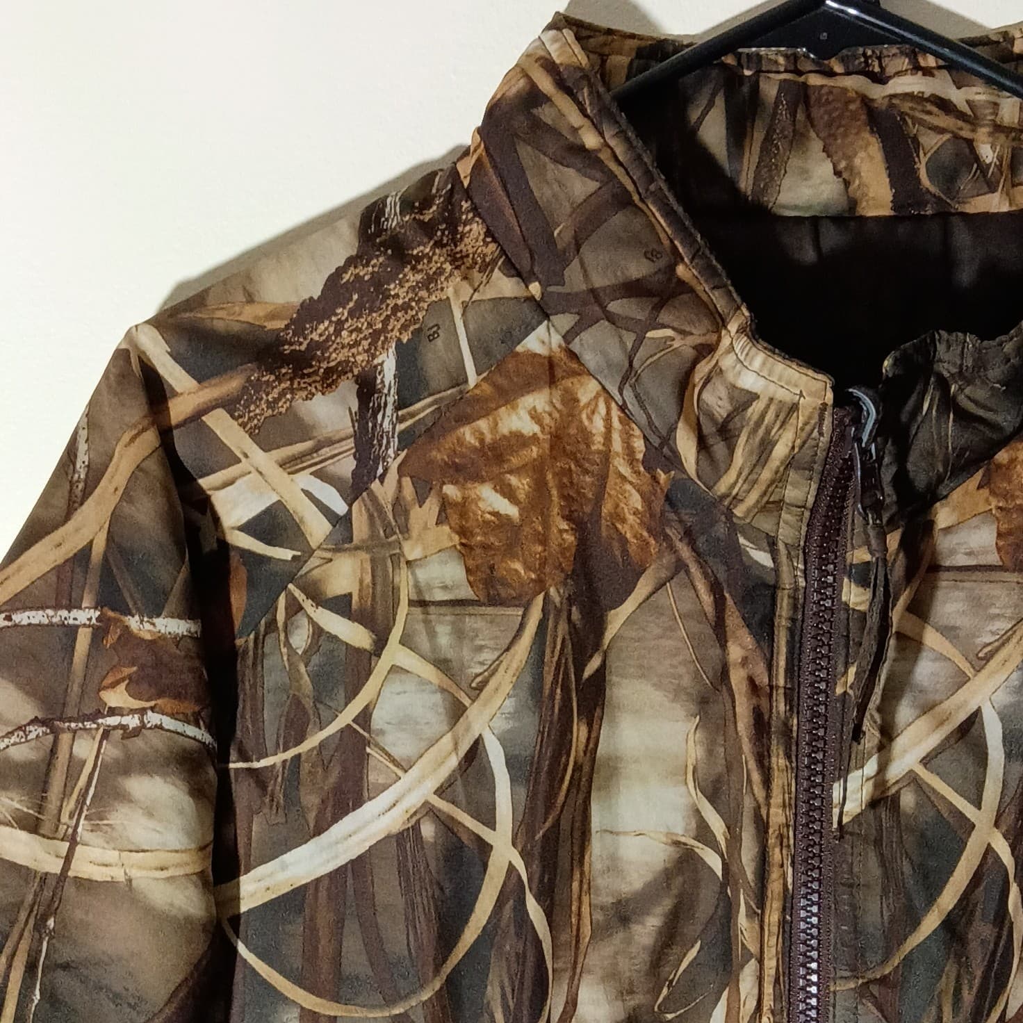 Gamehide Reversible Hunting Jacket Mens medium Camo Advantage MAX-4 HD Brown - Thumbnail 3