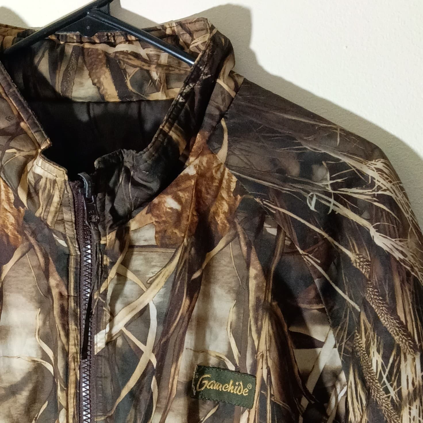 Gamehide Reversible Hunting Jacket Mens medium Camo Advantage MAX-4 HD Brown - Thumbnail 2