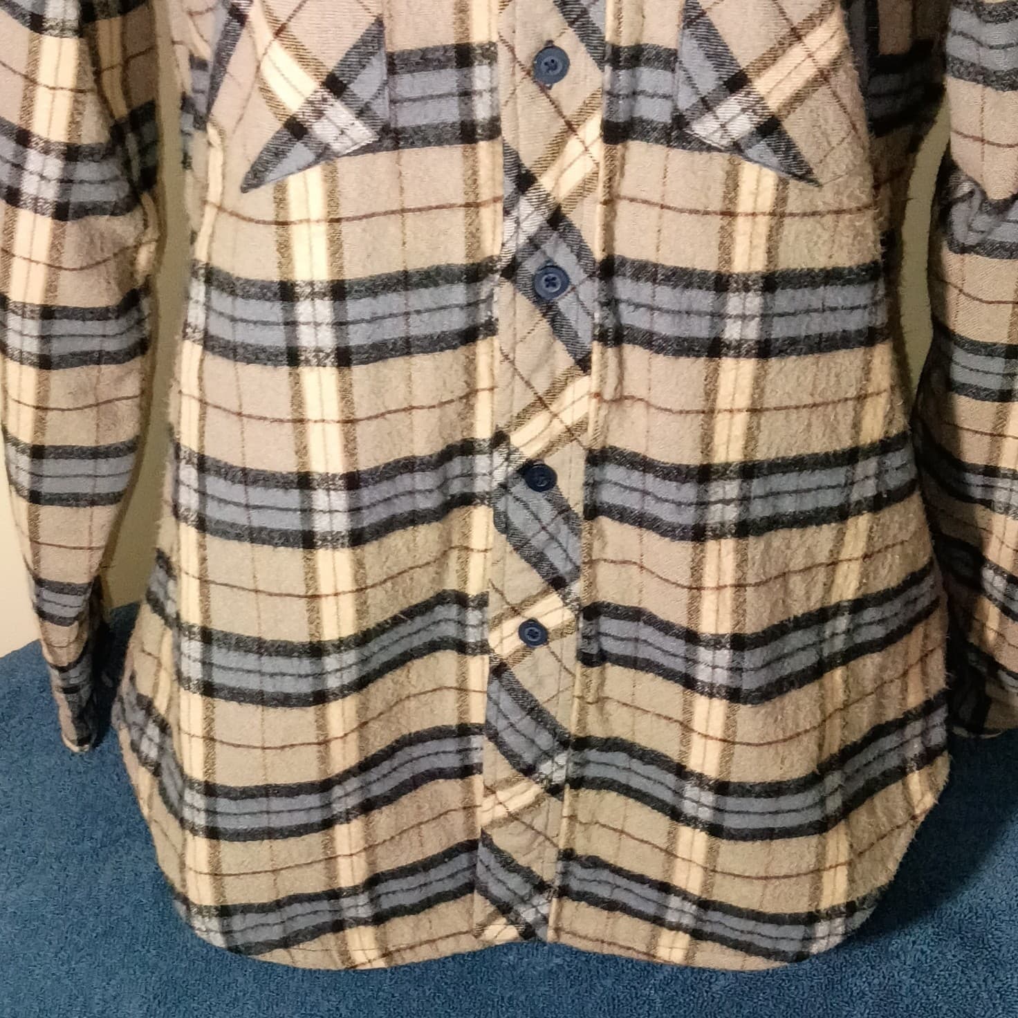 Vintage Pine Grove Wool Blend Flannel Button Down Long Sleeve Shirt. Size small - Thumbnail 3