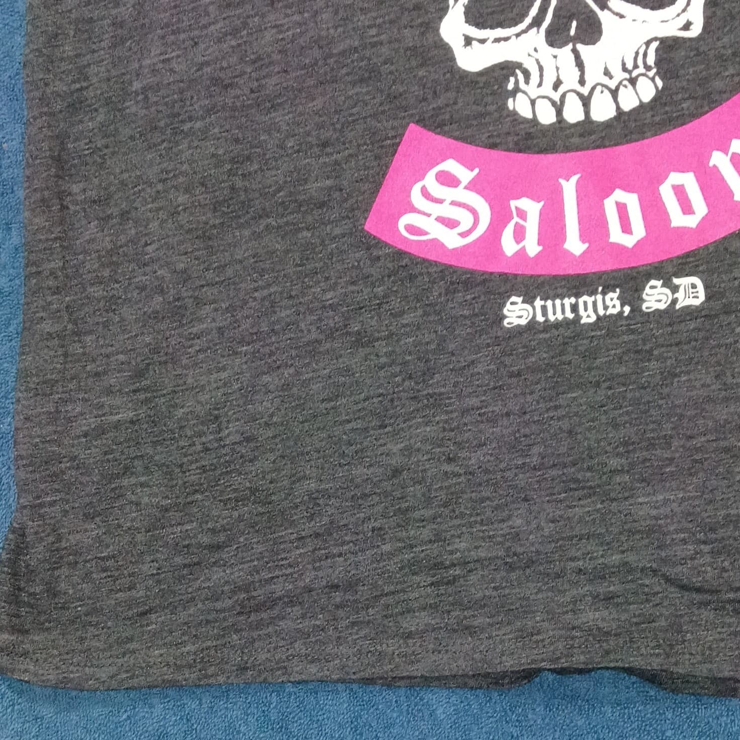 Bella + Canvas Full Throttle Saloon FTS Graphic Tank Top Gray Pink Scoop Neck - Thumbnail 11