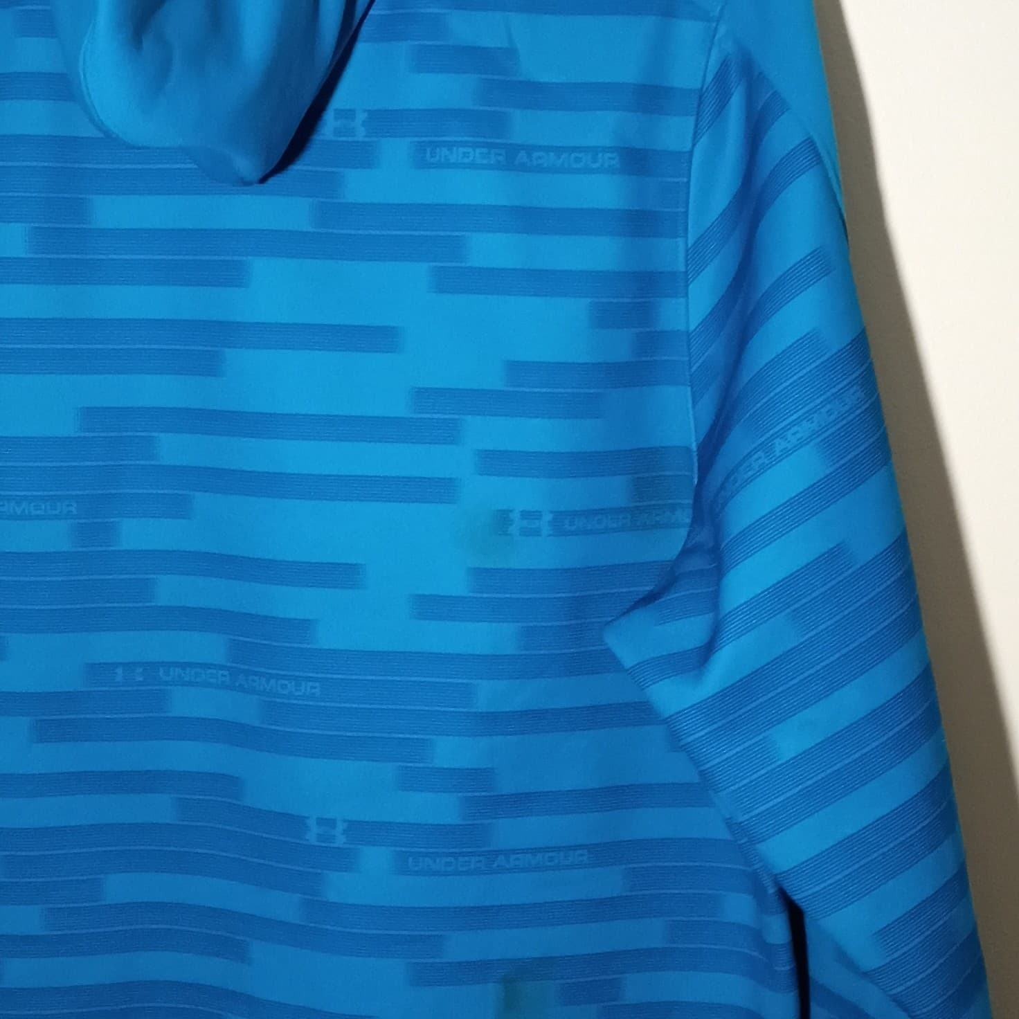 UNDER ARMOUR MENS LOOSE FIT BLUE STRIPE FULL ZIP HOODED JACKET SIZE LARGE - Thumbnail 12