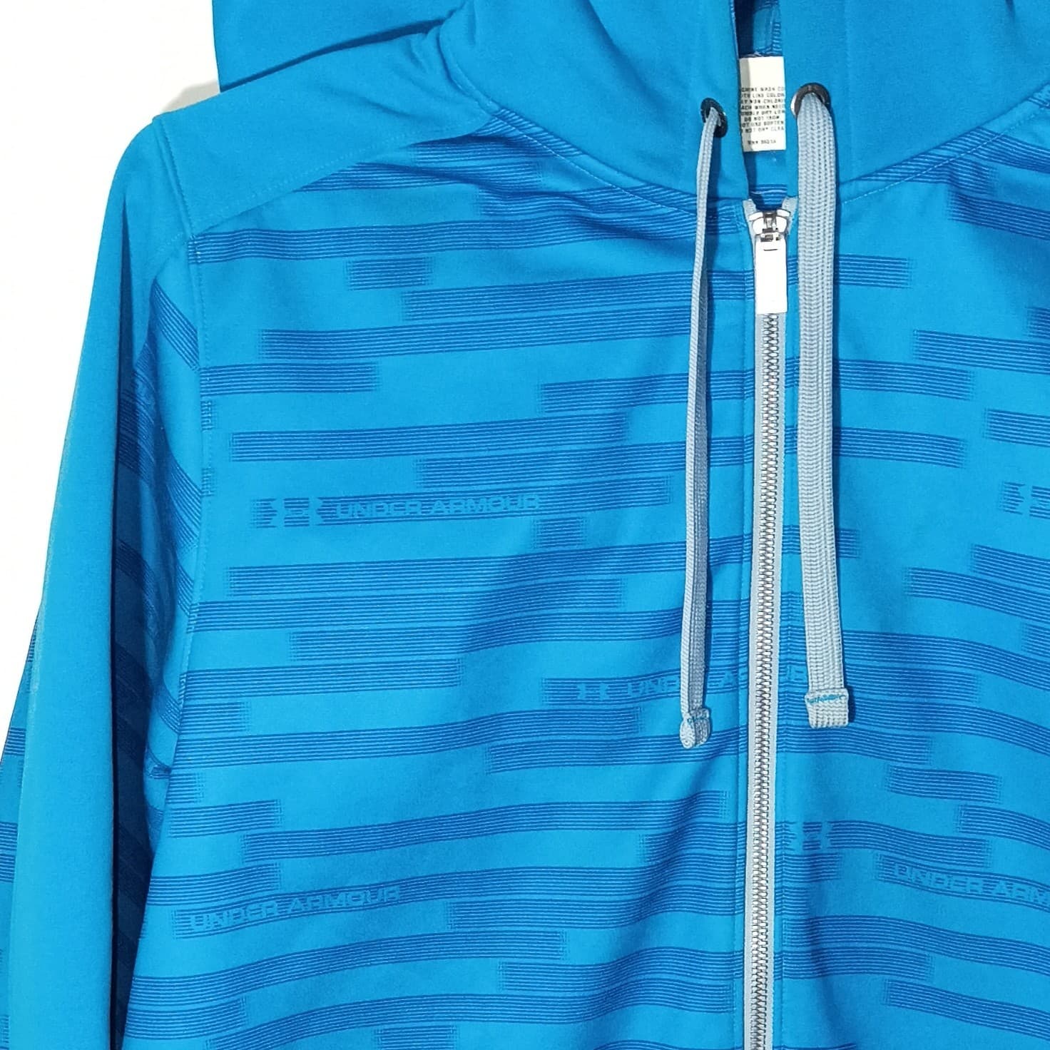 UNDER ARMOUR MENS LOOSE FIT BLUE STRIPE FULL ZIP HOODED JACKET SIZE LARGE - Thumbnail 6
