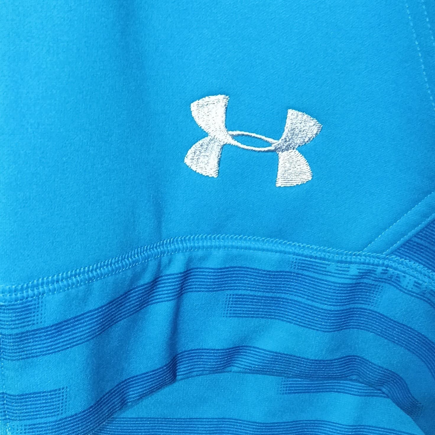 UNDER ARMOUR MENS LOOSE FIT BLUE STRIPE FULL ZIP HOODED JACKET SIZE LARGE - Thumbnail 8