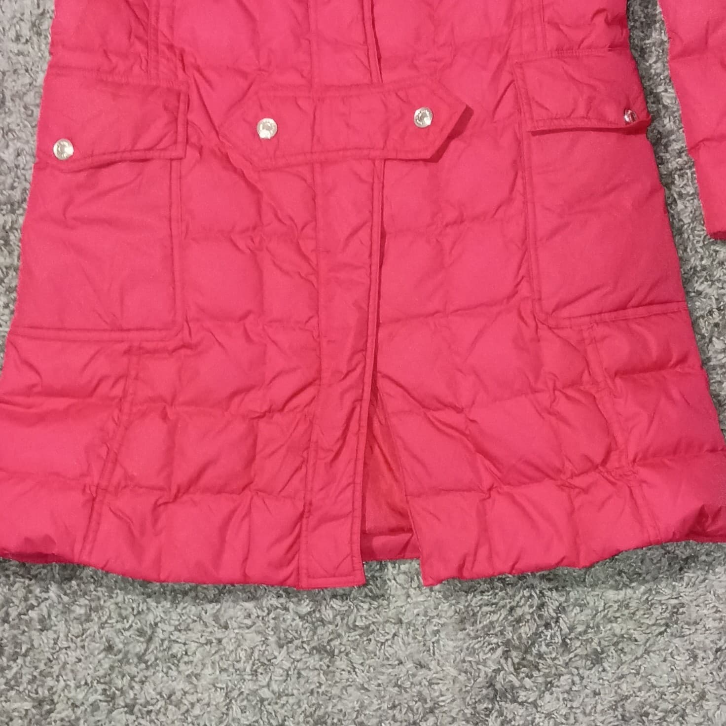 Tommy Hilfiger Coat Size Small Women Hooded Red Puffer Coat - Thumbnail 6