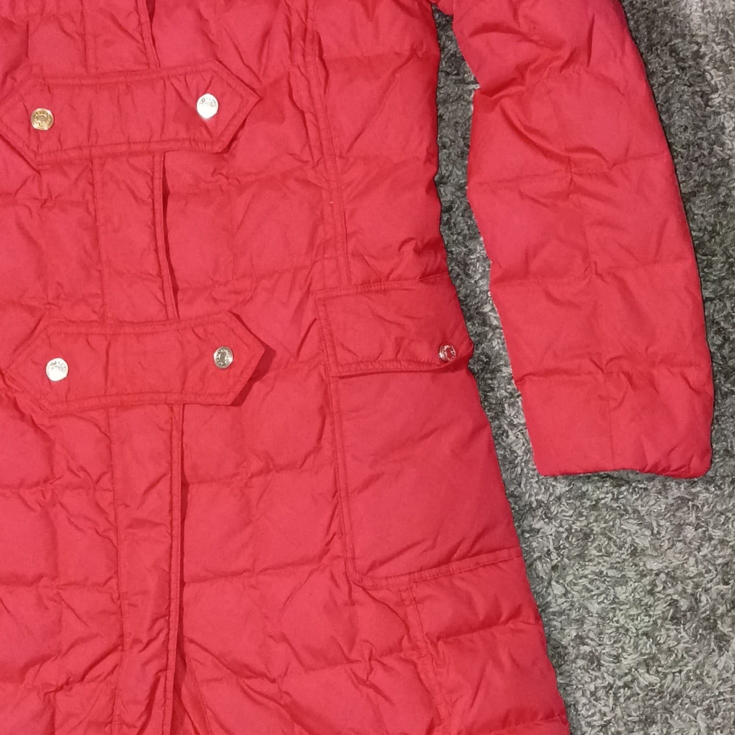 Tommy Hilfiger Coat Size Small Women Hooded Red Puffer Coat - Thumbnail 4