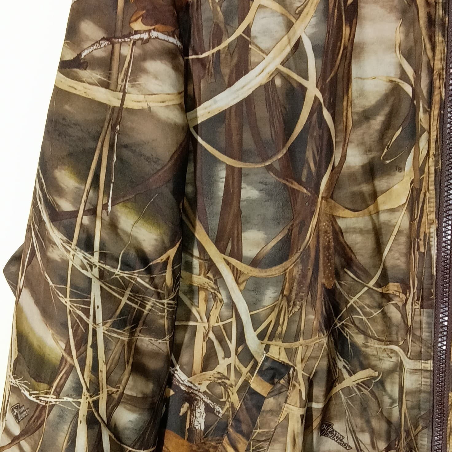 Gamehide Reversible Hunting Jacket Mens medium Camo Advantage MAX-4 HD Brown - Thumbnail 4