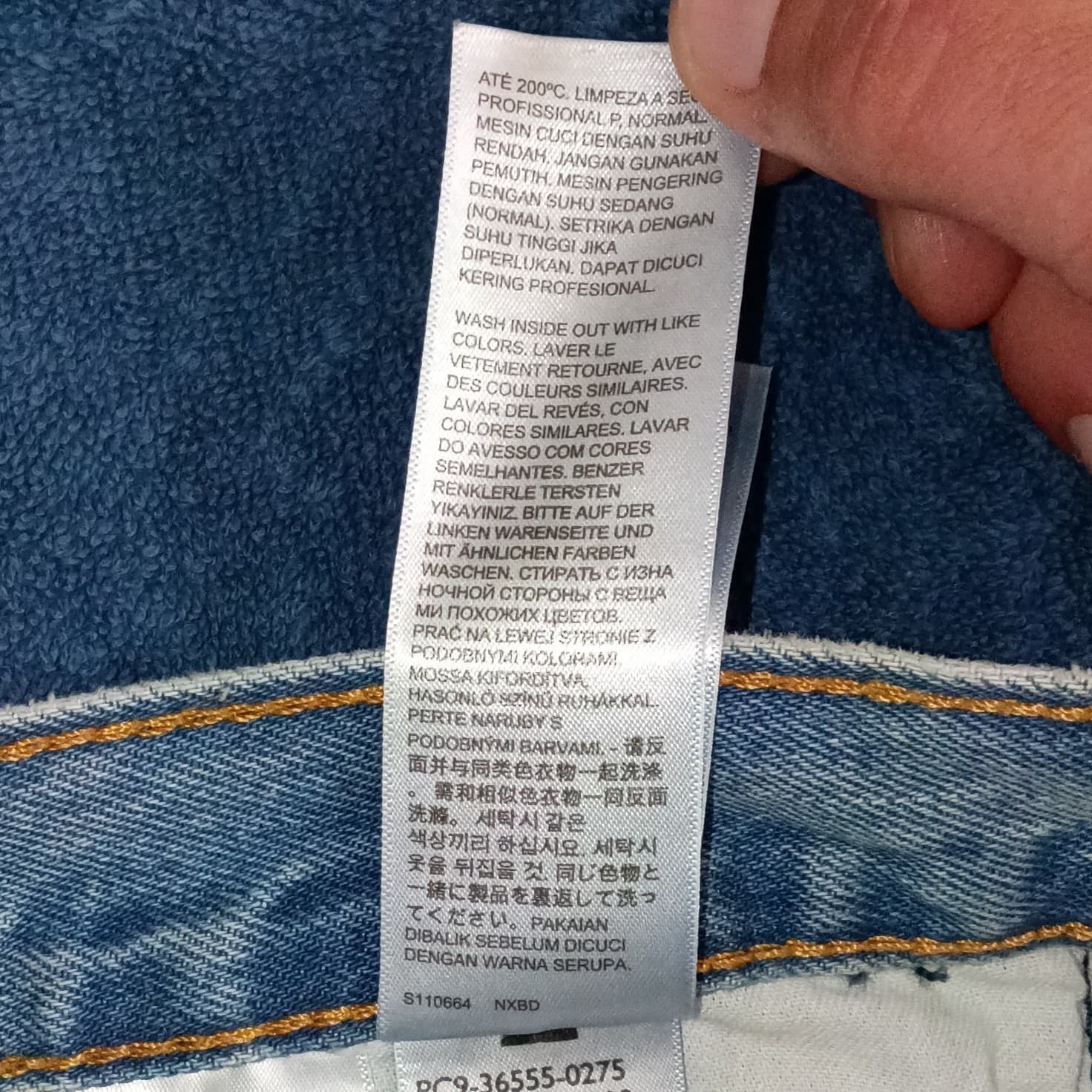 Levi's 511 Jean Shorts Mens 31 Blue Cutoff 100% Cotton Distressed Slim Fit - Thumbnail 16