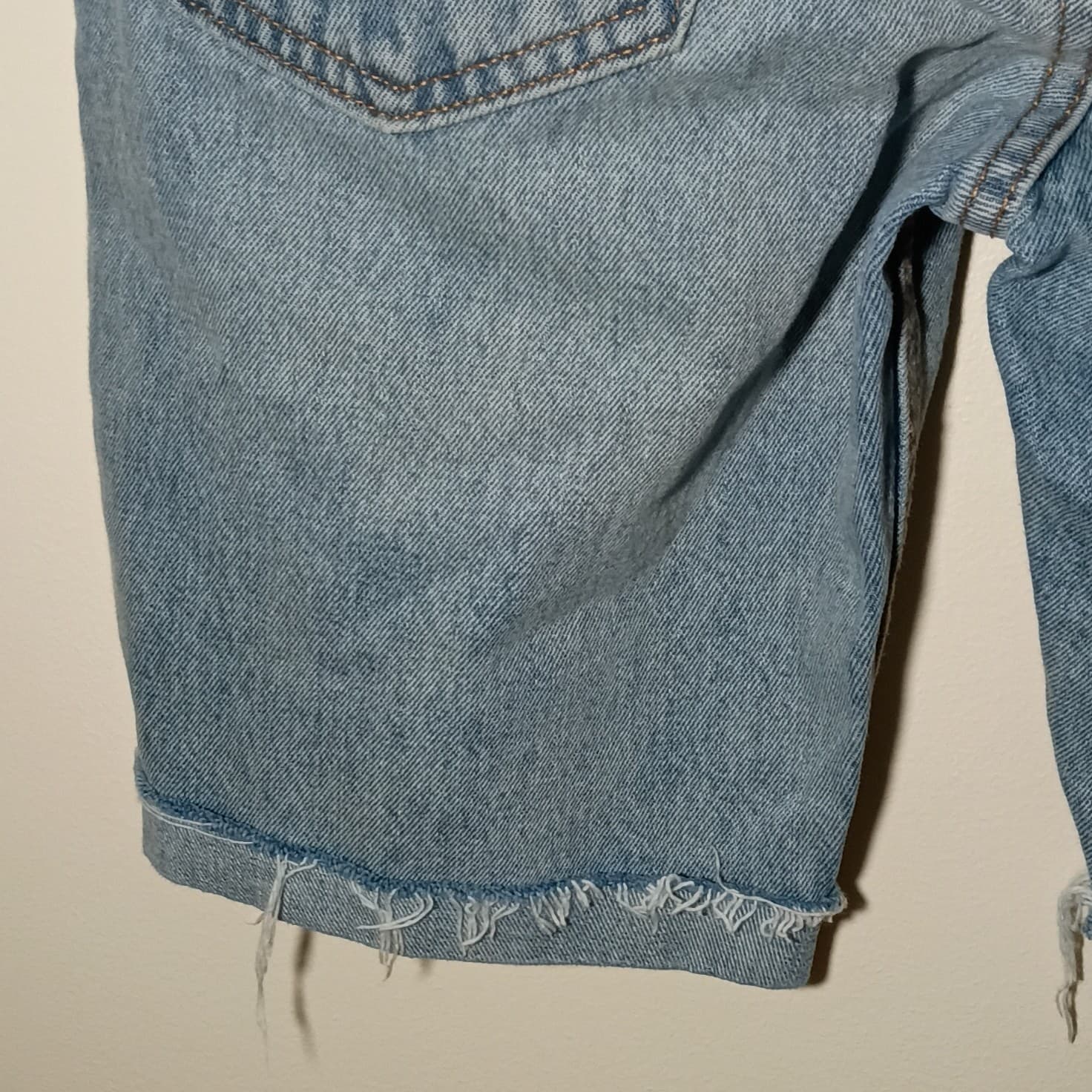 Levi's 511 Jean Shorts Mens 31 Blue Cutoff 100% Cotton Distressed Slim Fit - Thumbnail 9