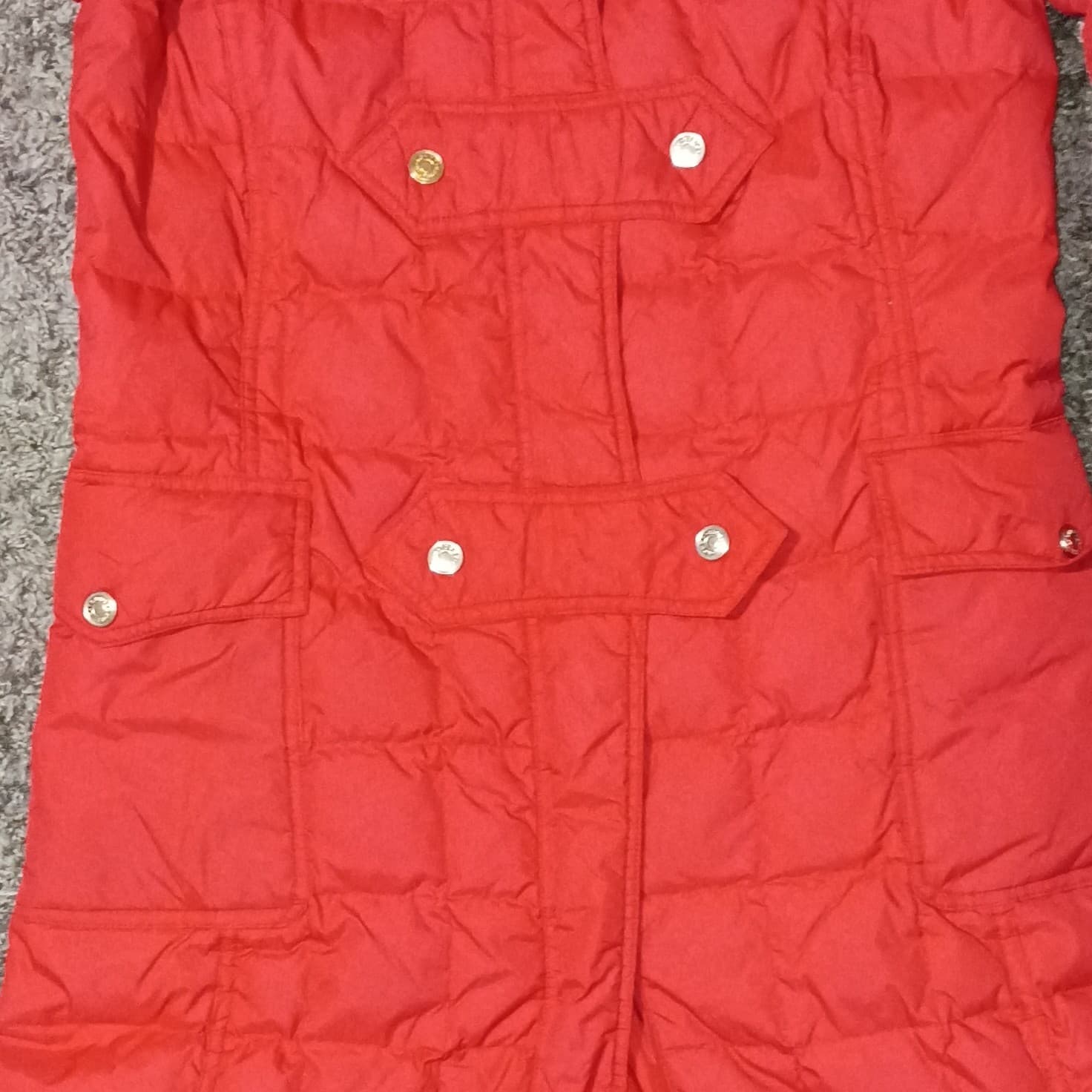 Tommy Hilfiger Coat Size Small Women Hooded Red Puffer Coat - Thumbnail 5