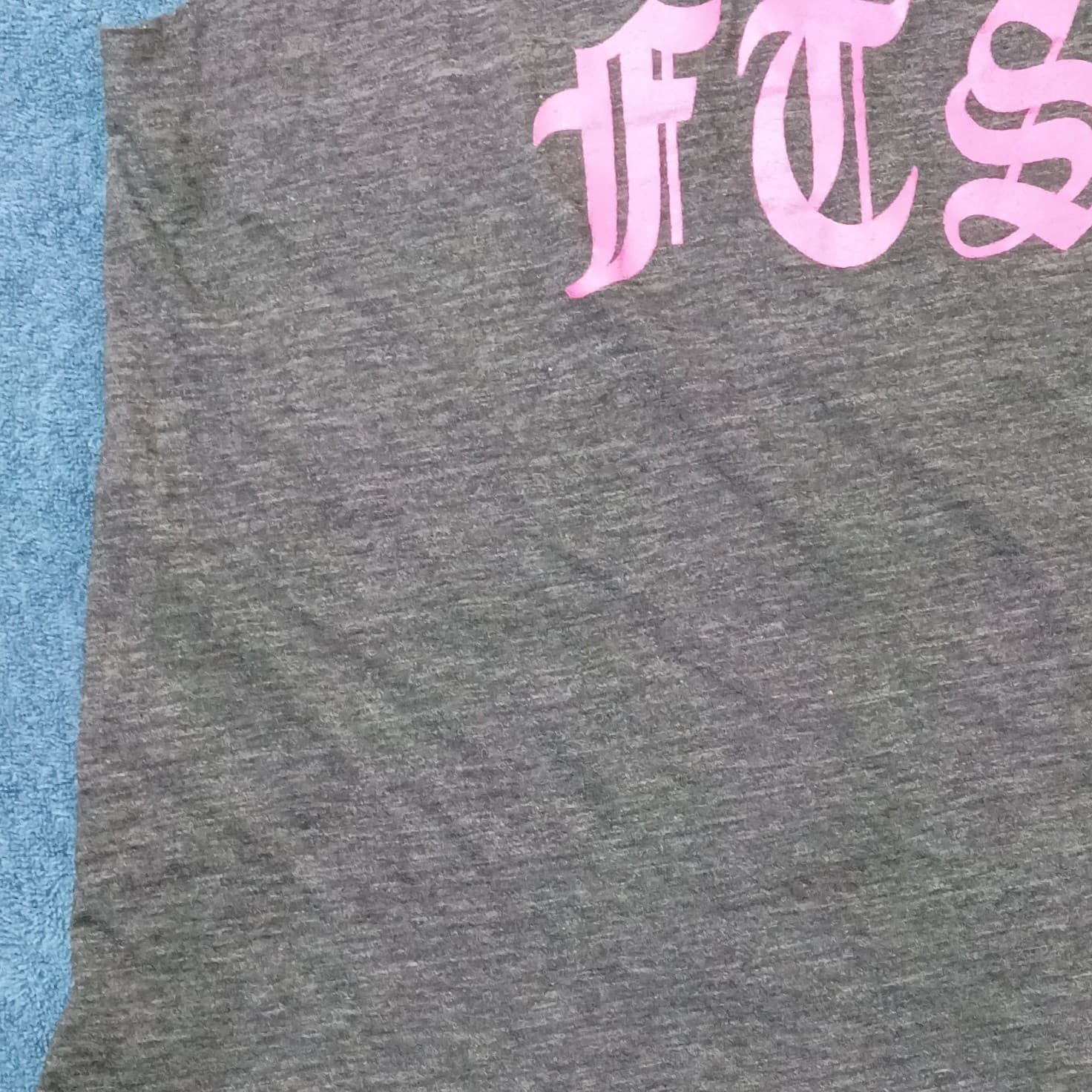 Bella + Canvas Full Throttle Saloon FTS Graphic Tank Top Gray Pink Scoop Neck - Thumbnail 4