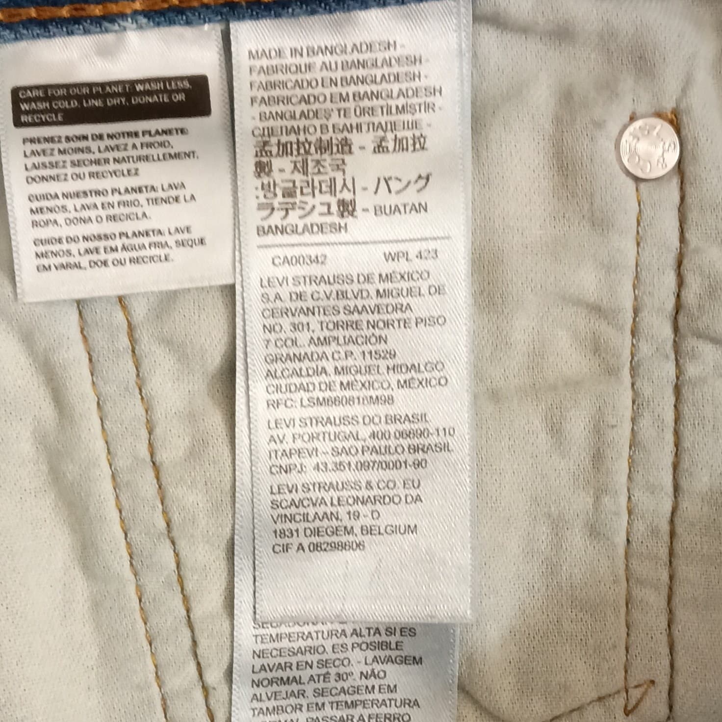 Levi's 511 Jean Shorts Mens 31 Blue Cutoff 100% Cotton Distressed Slim Fit - Thumbnail 13