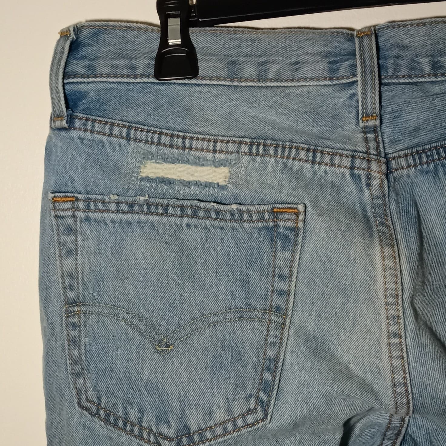 Levi's 511 Jean Shorts Mens 31 Blue Cutoff 100% Cotton Distressed Slim Fit - Thumbnail 10