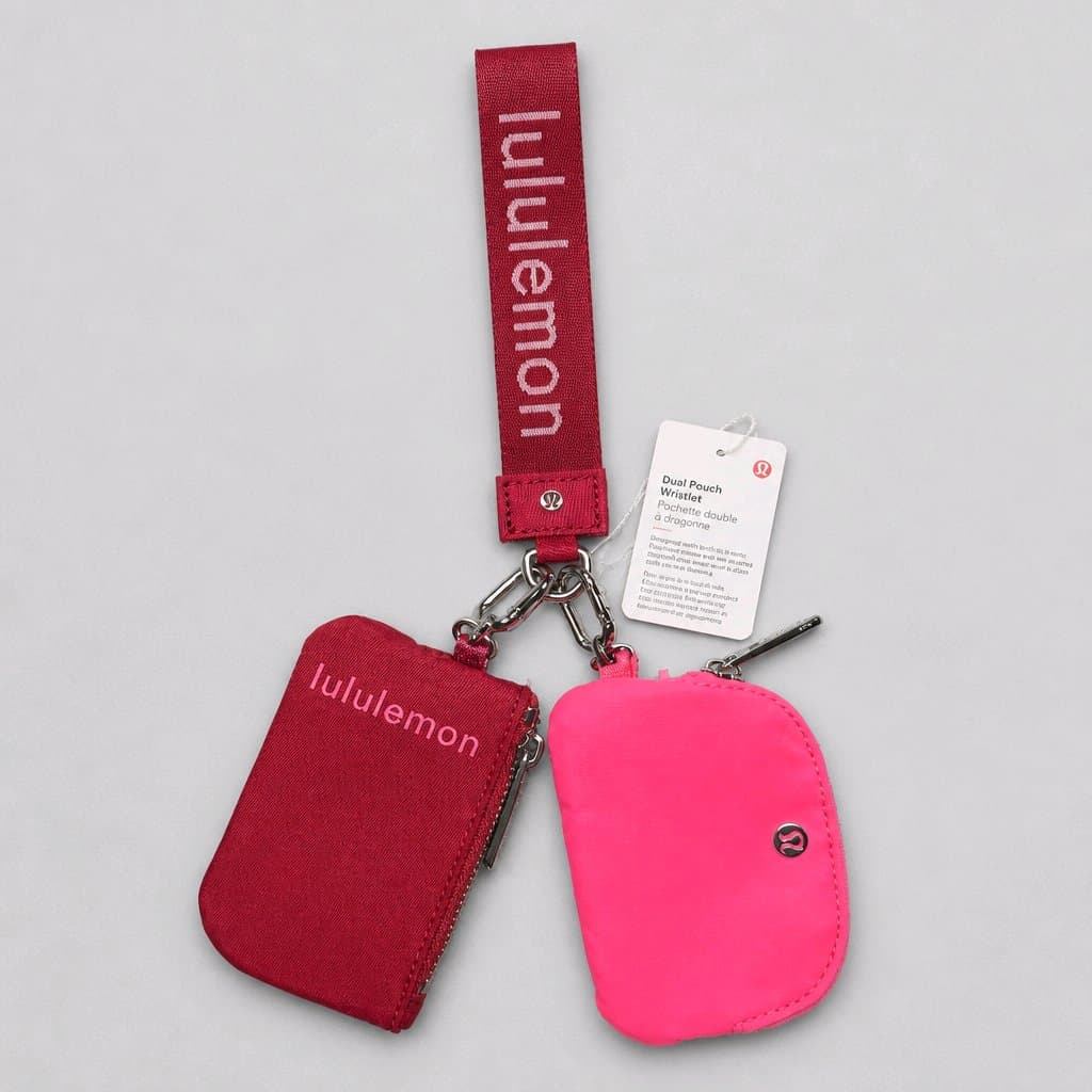 Lululemon Dual Pouch Wristlet Red Pink